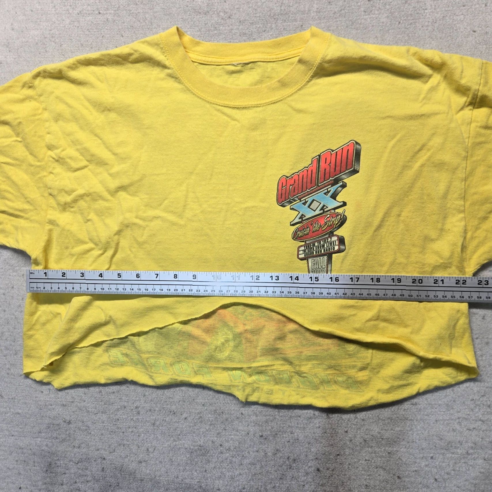 Vintage VINTAGE Grand Run Pigeon Forge TN Car Auto Crop Yellow Tee T-Shirt Adult Women's 2XL XXL Shirt Womens 2XL Yellow Cars Flower Cropped Size XXL / US 16-18 / IT 52-54 - 4 Thumbnail