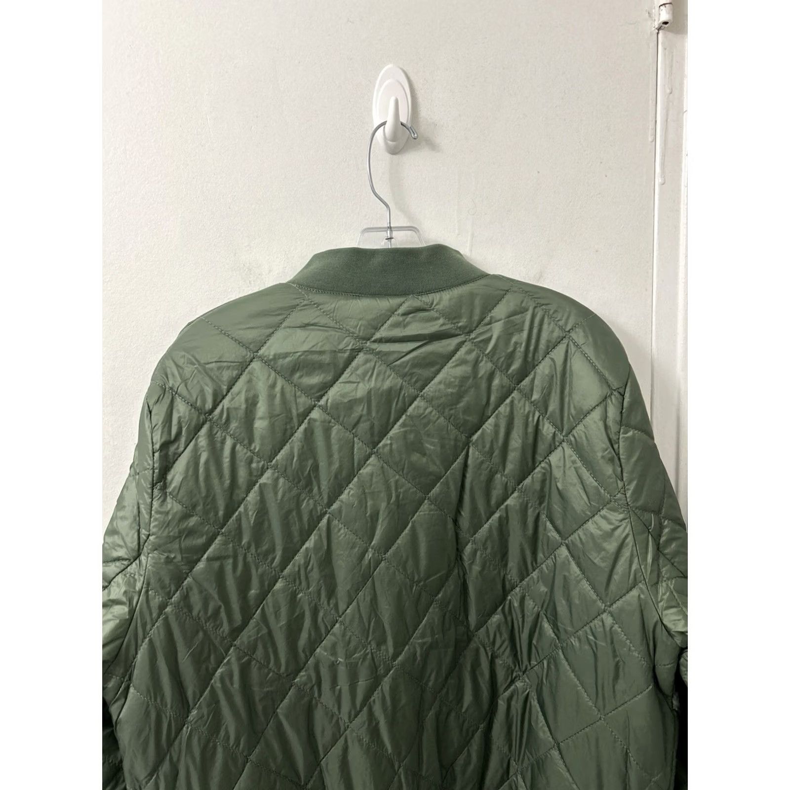 Springfield MGM Springfield Bomber Jacket Mens L Green Full Zip Nylon Puffer L/S Quilted Logo Embroidered Zipper Pocket Size US L / EU 52-54 / 3 - 7 Thumbnail