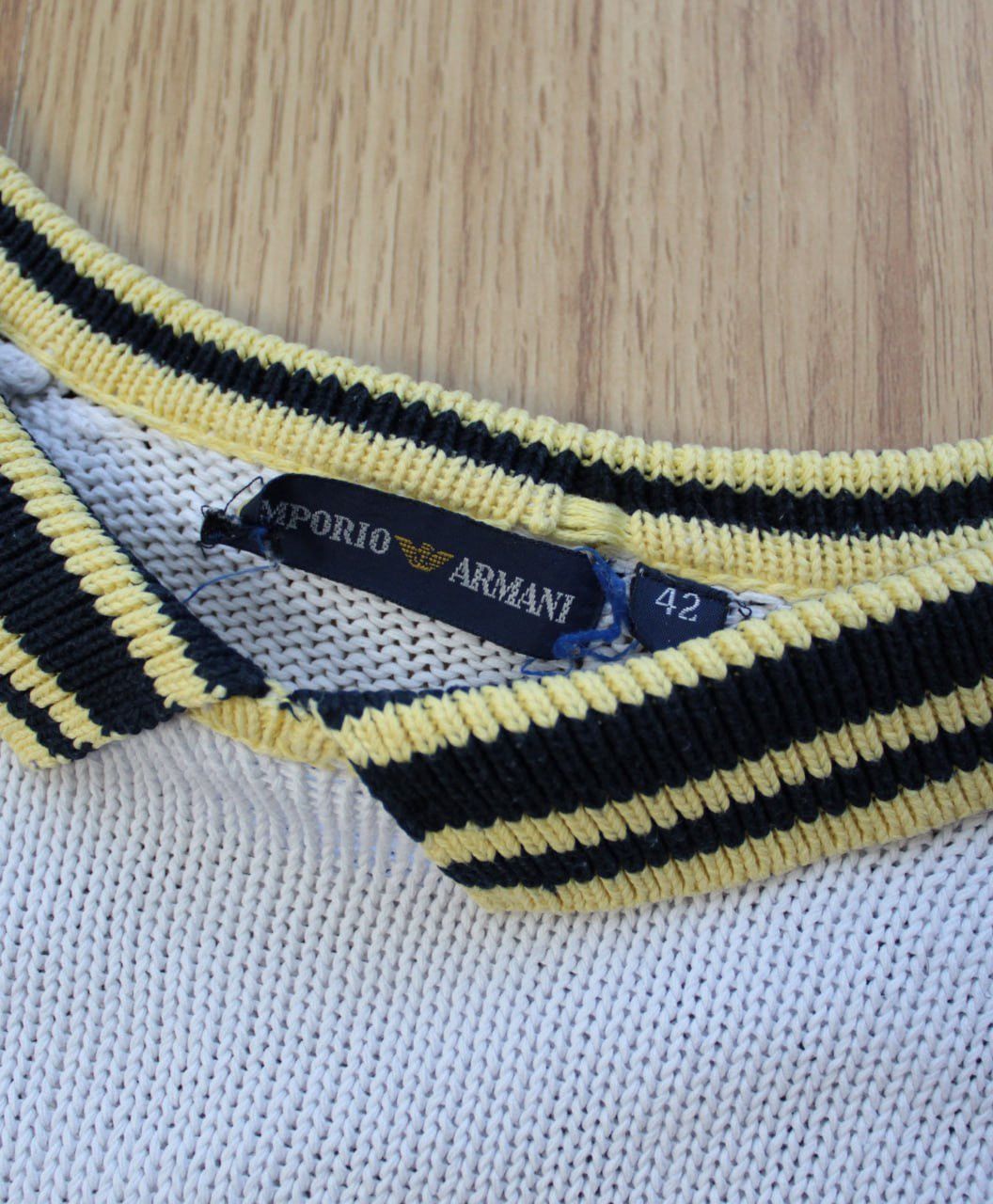 Emporio Armani 🔥 Emporio Armani Knit Sweater Big Logo Pullover Italy VTG Size M / US 6-8 / IT 42-44 - 6 Thumbnail