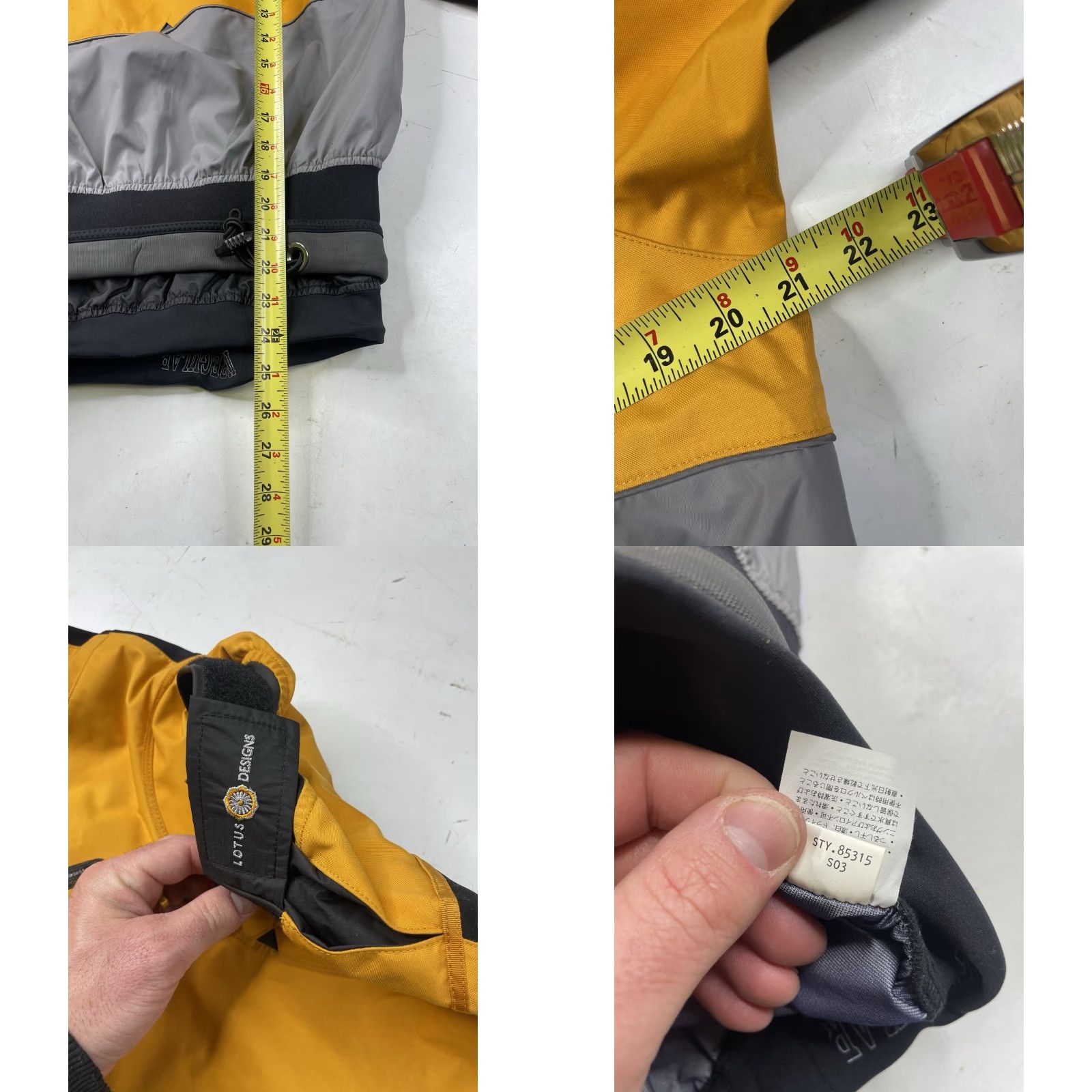 Patagonia VINTAGE Patagonia Lotus Design Kayak Waterproof Jacket S Mens Yellow Black Waterproof Design Kayak 90s Size US S / EU 44-46 / 1 - 8 Thumbnail