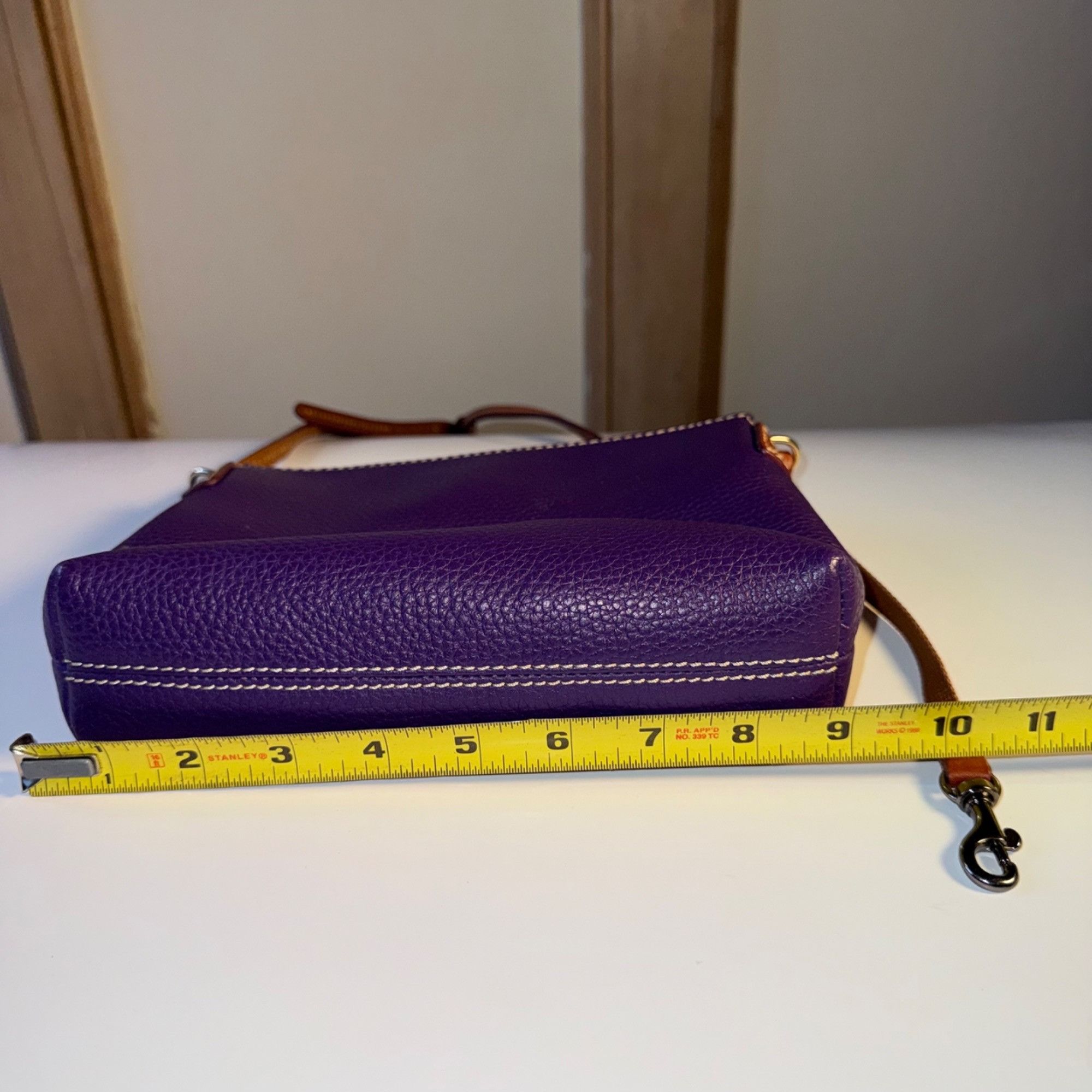 Dooney & Bourke Dooney & Bourke Pebble Grain Leather Crossbody - Deep Violet Size ONE SIZE - 9 Thumbnail