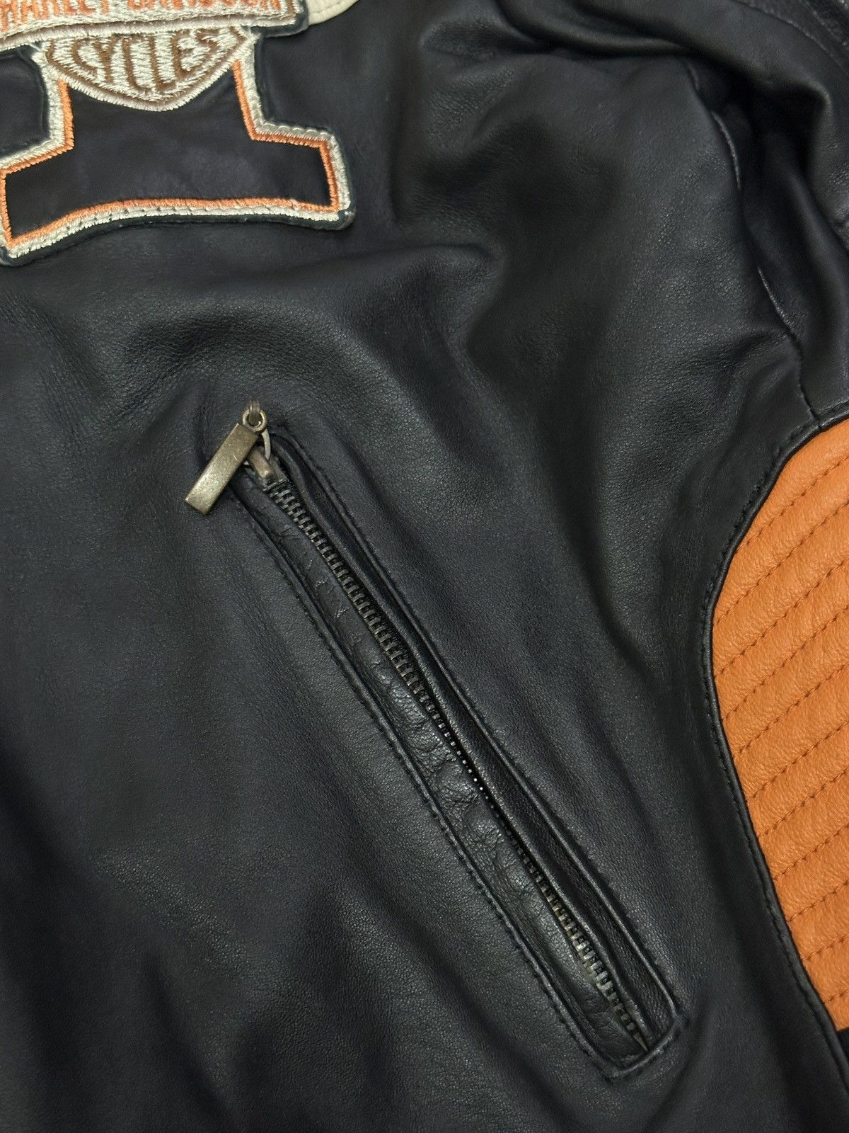 Harley Davidson Harley-Davidson Victory Lane Leather Riding Jacket Size S Size US S / EU 44-46 / 1 - 9 Thumbnail