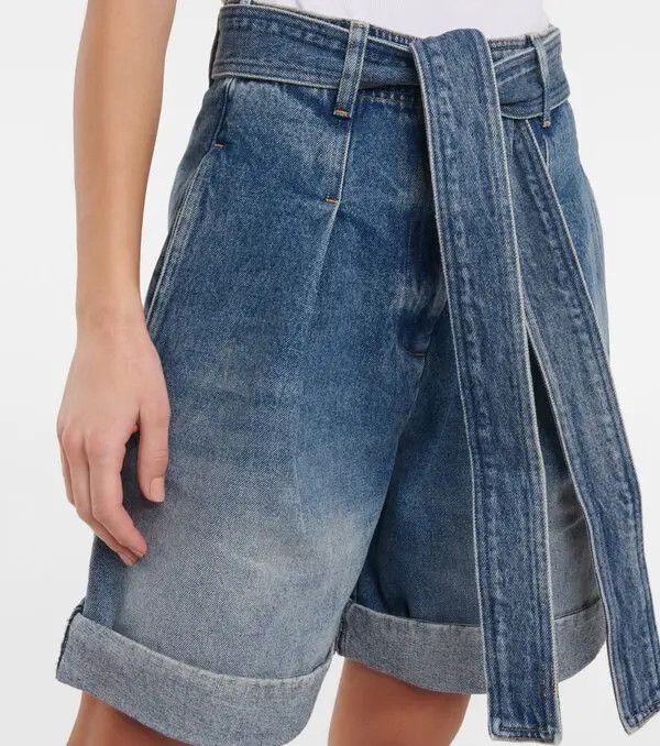 Golden Goose o1y0725 Denim Short in Blue Size 26" / US 2 / IT 38 - 2 Thumbnail