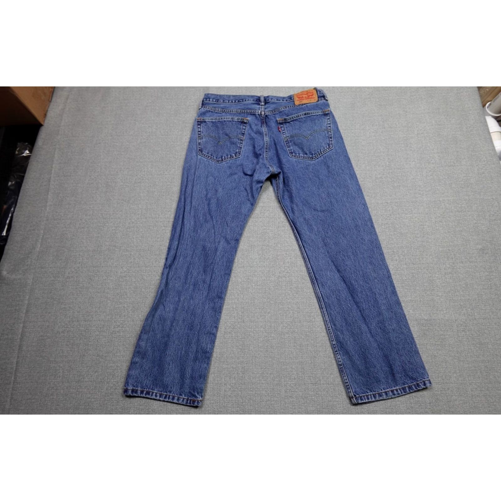 Levi's Levi's 505 Jeans Mens 36x30 Blue Regular Fit Dark Wash Rancher Western Cowboy Jeans Size US 36 / EU 52 - 4 Thumbnail