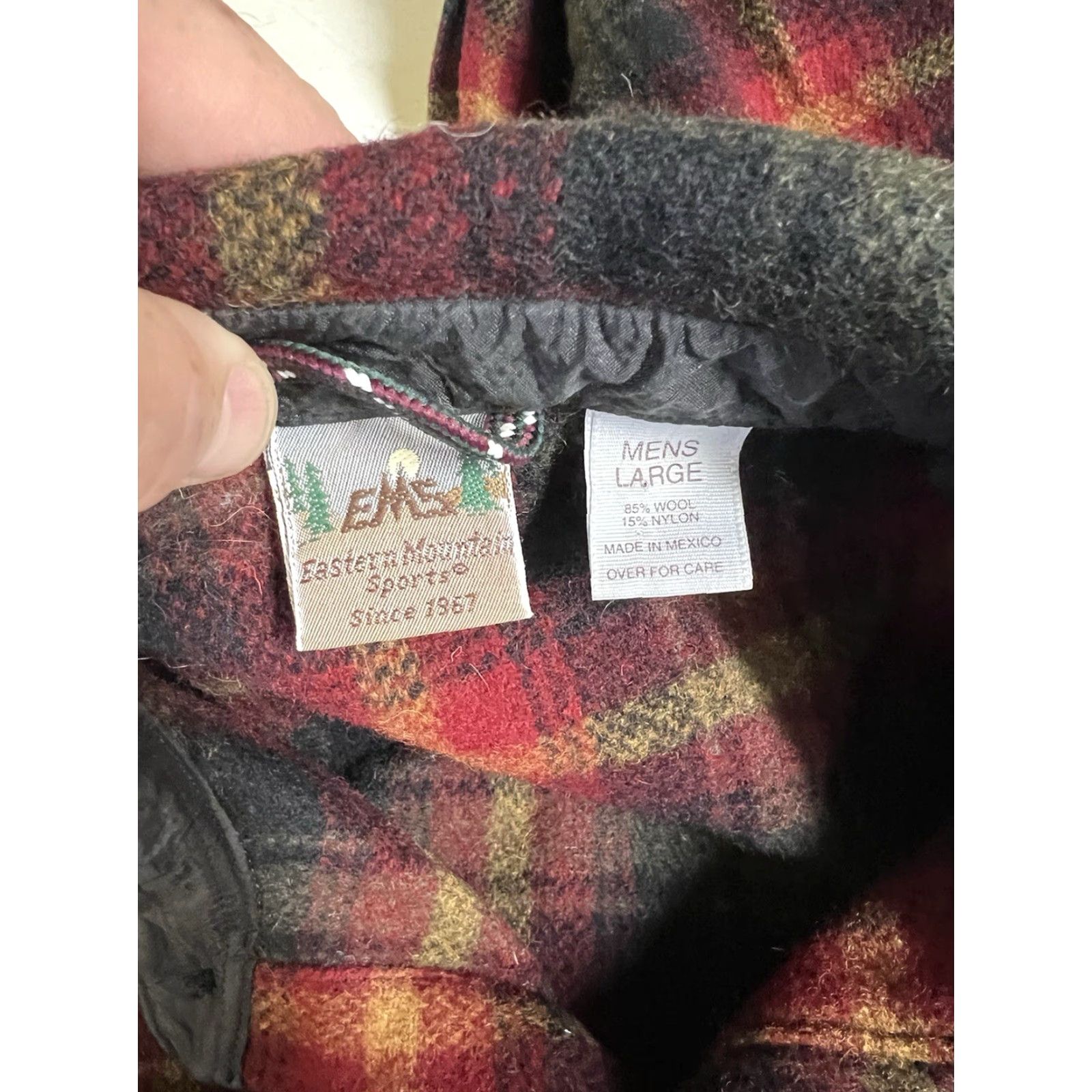 Eastern Mountain Sports EMS Heavy Shirt Jacket Shacket Plaid Wool Blend Button Up L Men Multicolor Jacket Size US L / EU 52-54 / 3 - 3 Thumbnail