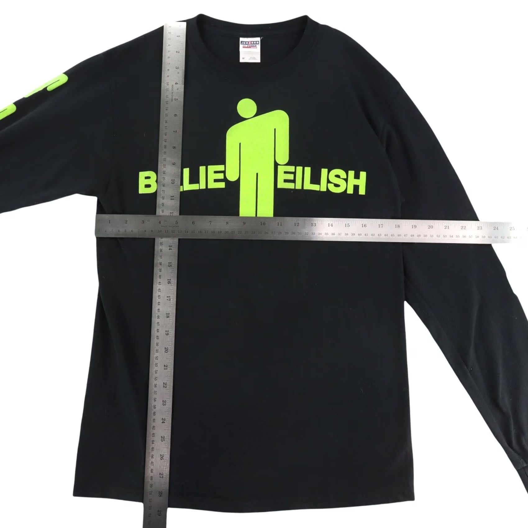 Jerzees Billie Eilish Long Sleeve Size Medium Black RARE Unisex Double Sided Print Size US M / EU 48-50 / 2 - 3 Thumbnail