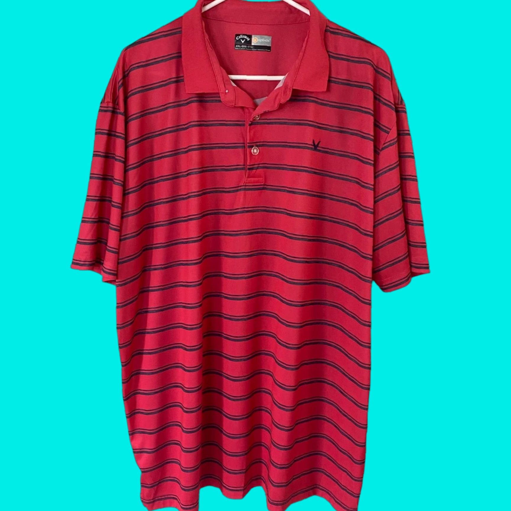 Callaway Callaway Polo Shirt Mens XXL Pink Striped Opti-Dry Short Sleeve Stretch Golf Size US XXL / EU 58 / 5 - 1 Thumbnail