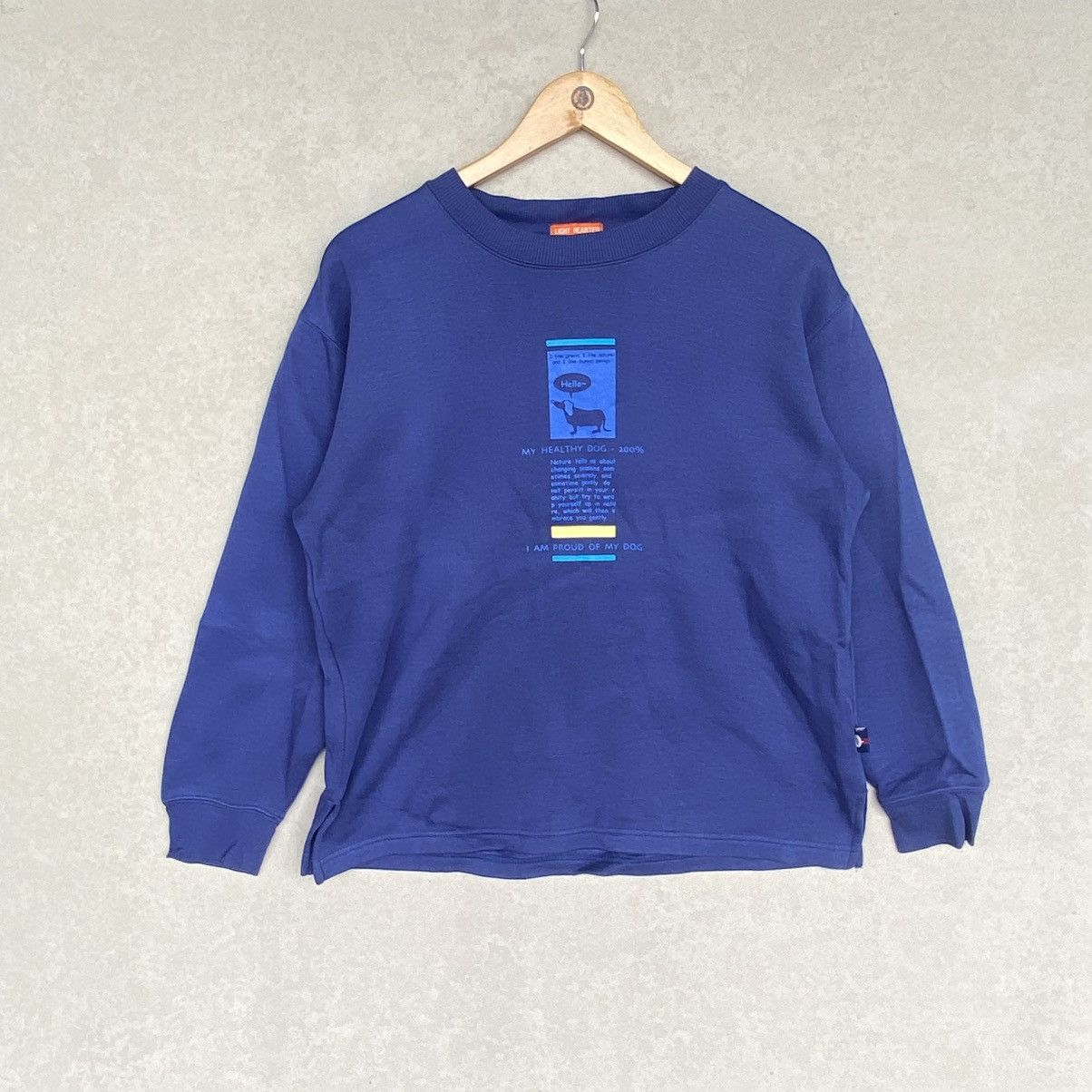 Other Vintage Light Hearted Printed Crewneck Sweatshirt Navy Blue Size S / US 4 / IT 40 - 1 Thumbnail