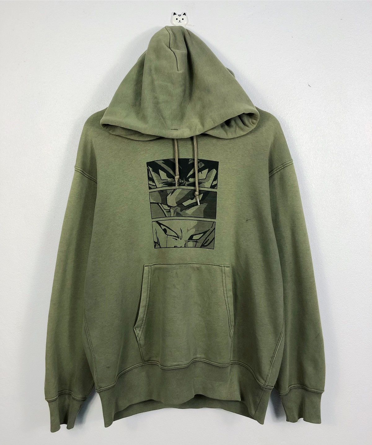 image of Anima x Uniqlo Dragon Ball Hoodie Sweatshirt in Green, Men's (Size Medium)