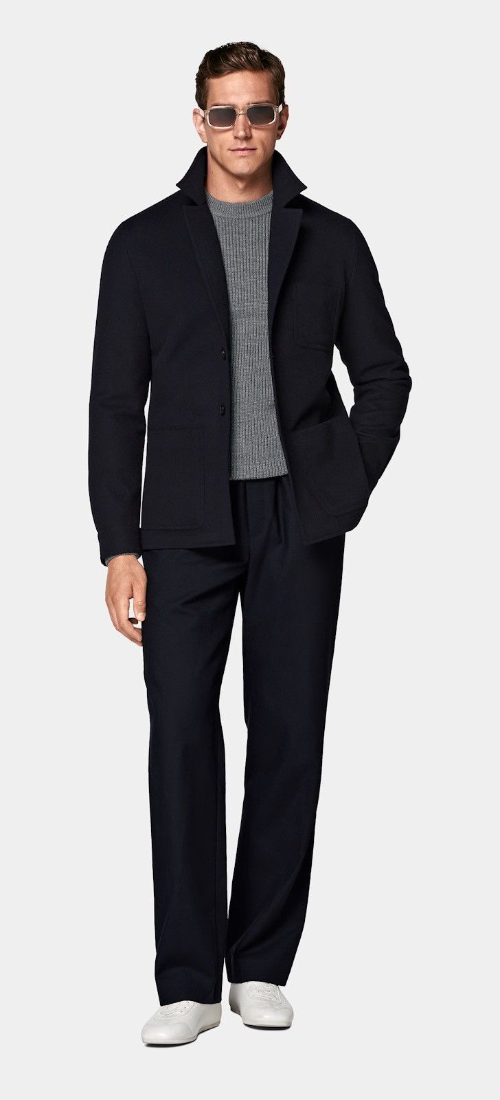 Navy Shirt Jacket XL Suitsupply 46