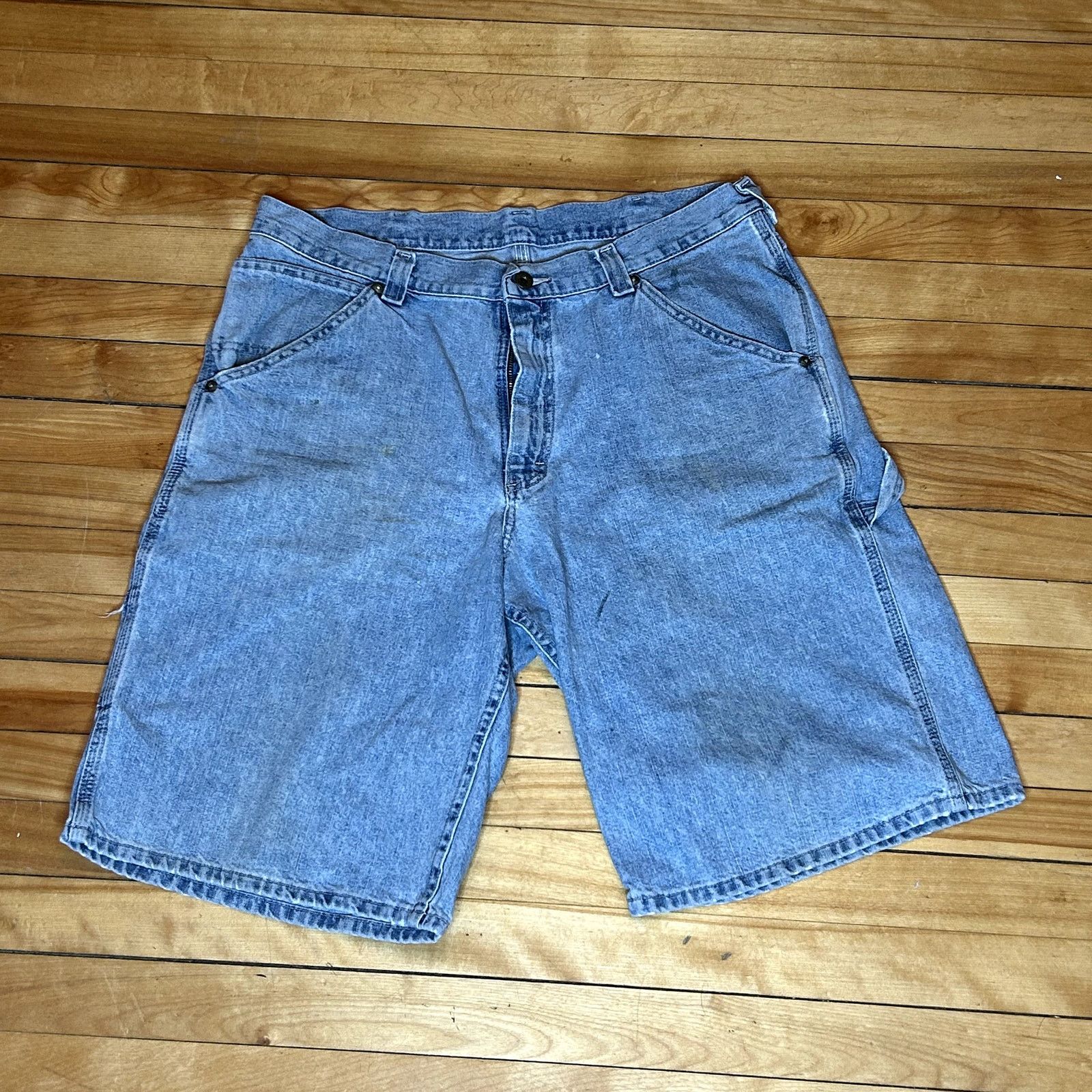 Lee Y2K Lee Dungarees Denim jorts 36 L Size US 36 / EU 52 - 4 Thumbnail