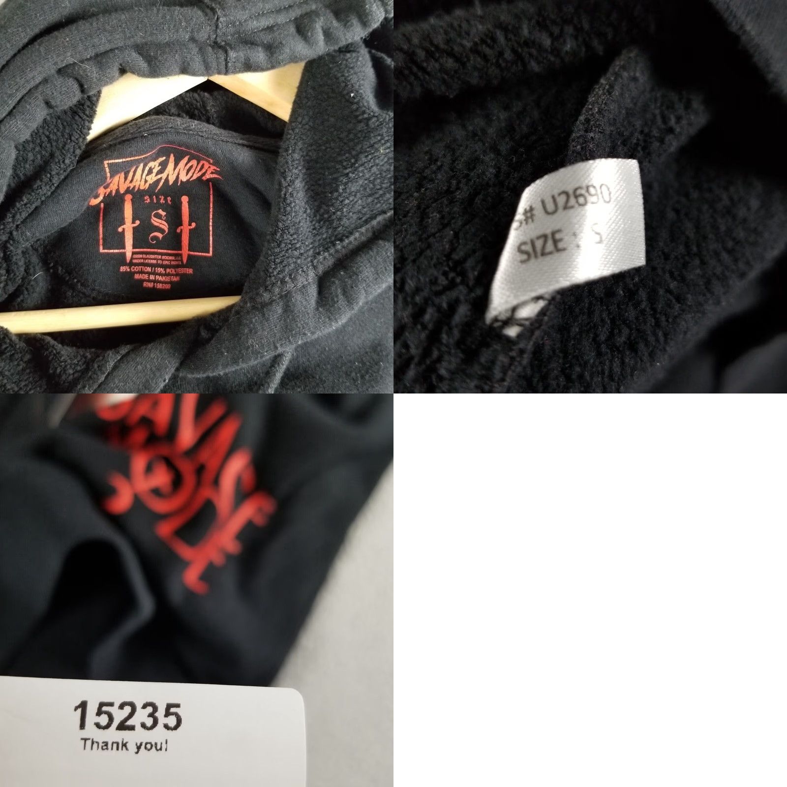 Etro VINTAGE 21 Savage Metro Boomin Hoodie Men Small Graphic Print Hip Hop Pullover Sz S Black Size US S / EU 44-46 / 1 - 8 Thumbnail