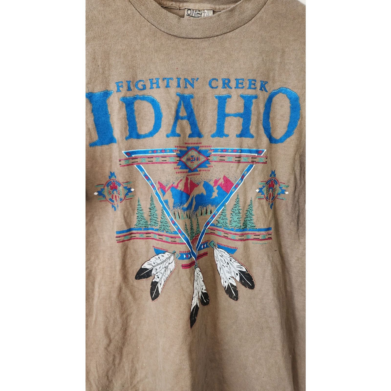 Vintage Vintage Idado Shirt Onieta Fightin Creek Nature ID Tee 90s L Size US L / EU 52-54 / 3 - 2 Thumbnail