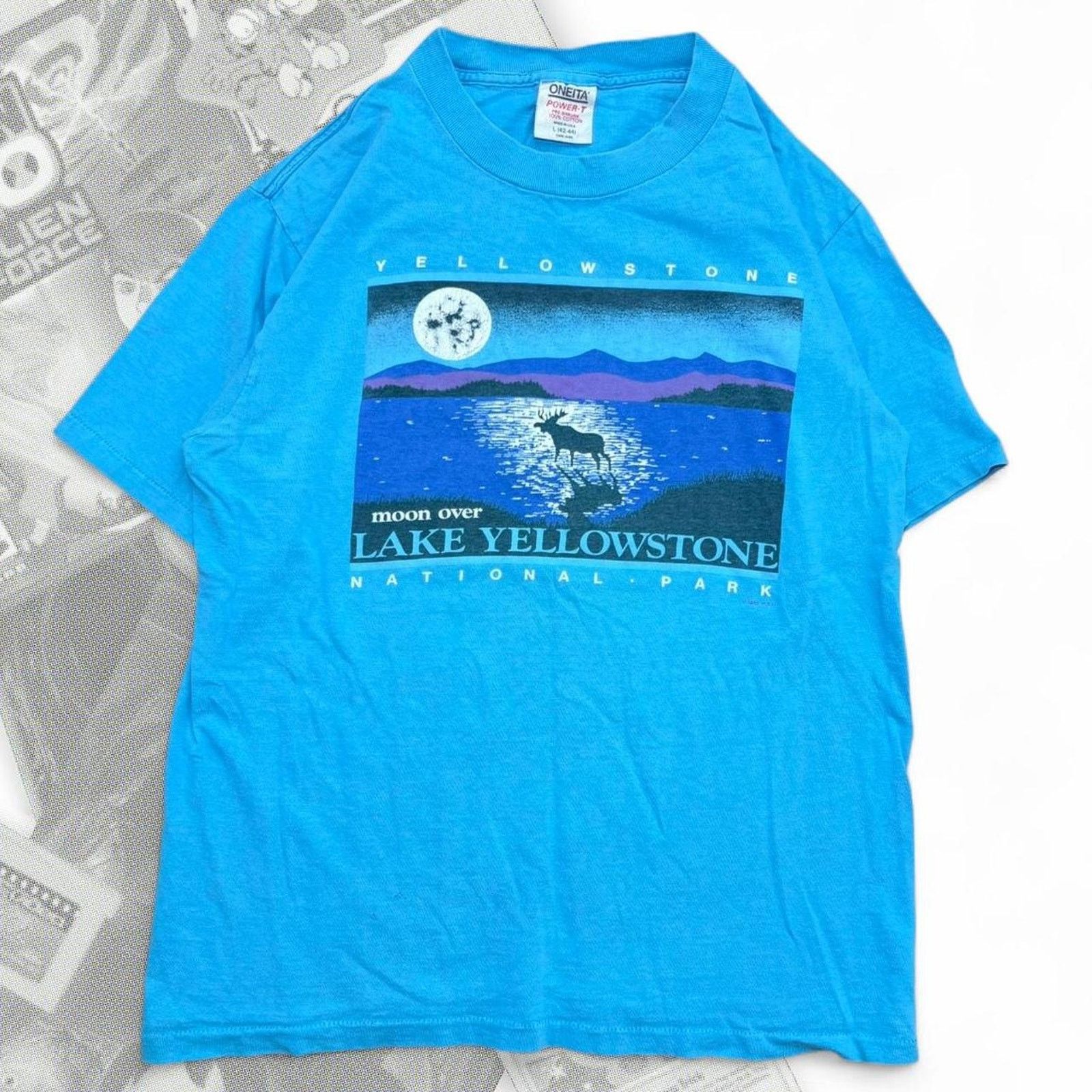 Nike Blue vintage 80s yellowstone national Size US L / EU 52-54 / 3 - 2 Thumbnail