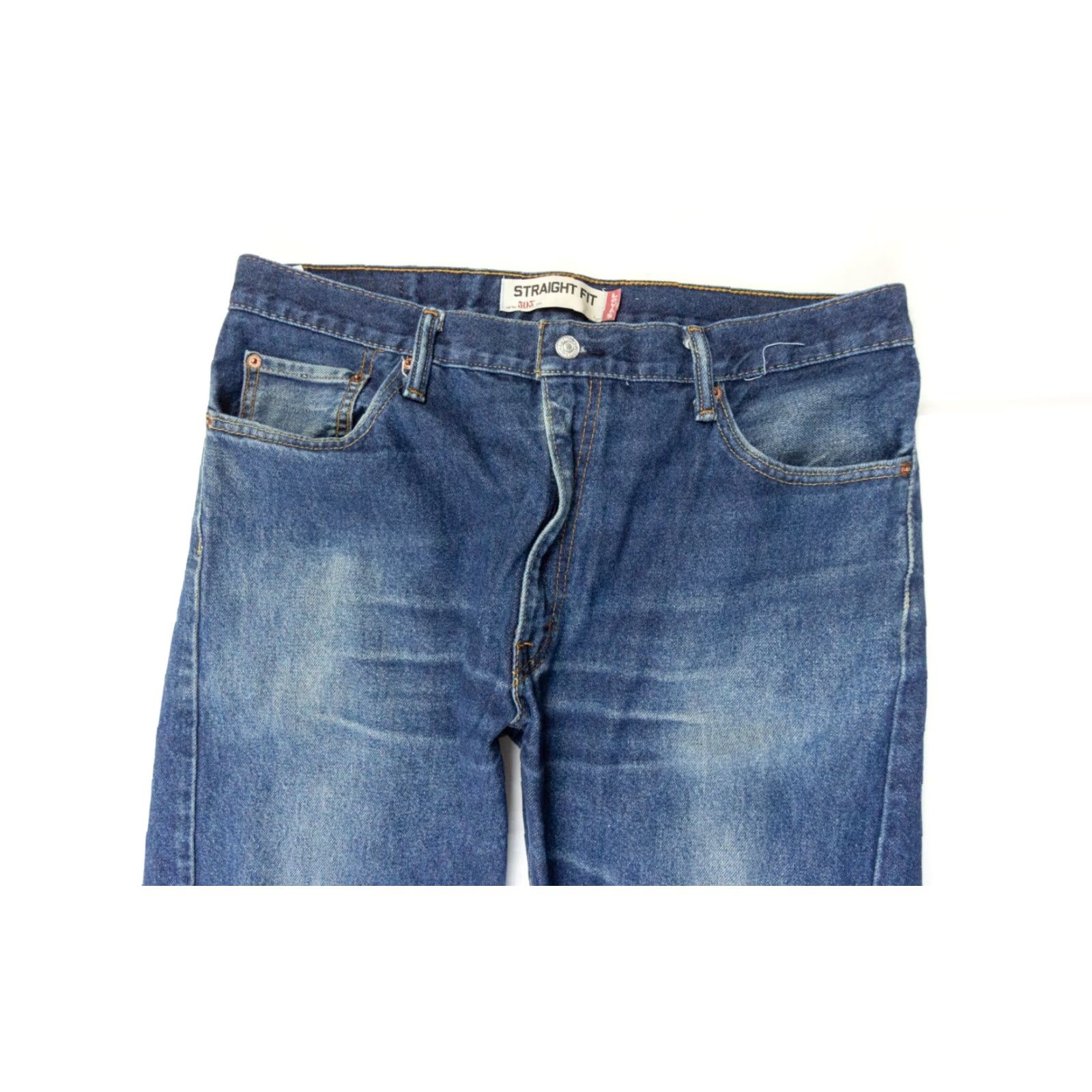 Levi's Levi's 505 Jeans Men's Regular Fit 36x30 Blue Denim Straight Casual Pants Size US 36 / EU 52 - 2 Thumbnail
