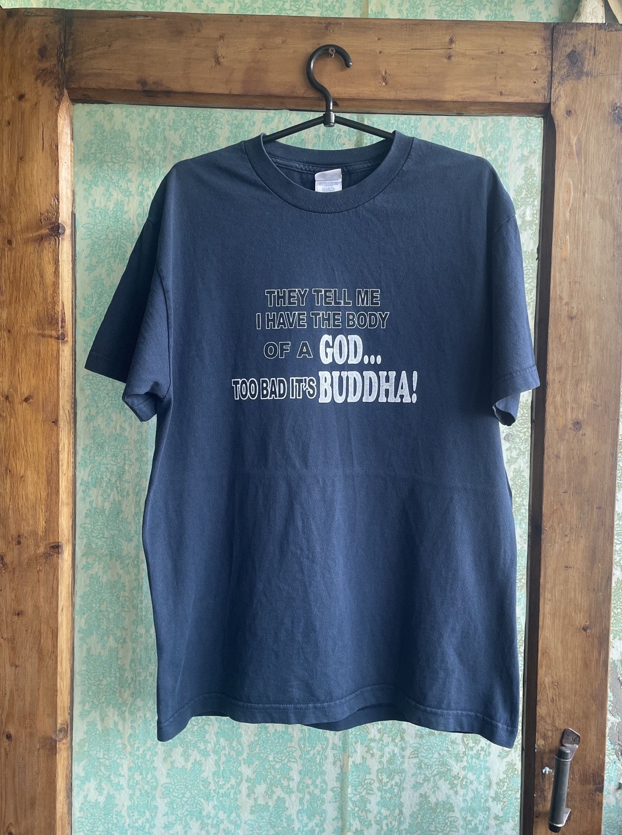 Alstyle Y2K Humor Sport T Shirt Tell Me I Have The Body Of The God Size US L / EU 52-54 / 3 - 1 Thumbnail