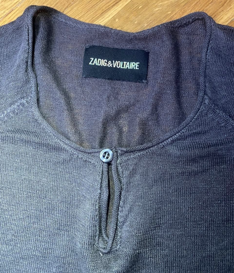 Zadig & Voltaire Zadig & Voltaire vintage lilo v-neck long sleeve tee Size L / US 10 / IT 46 - 3 Thumbnail