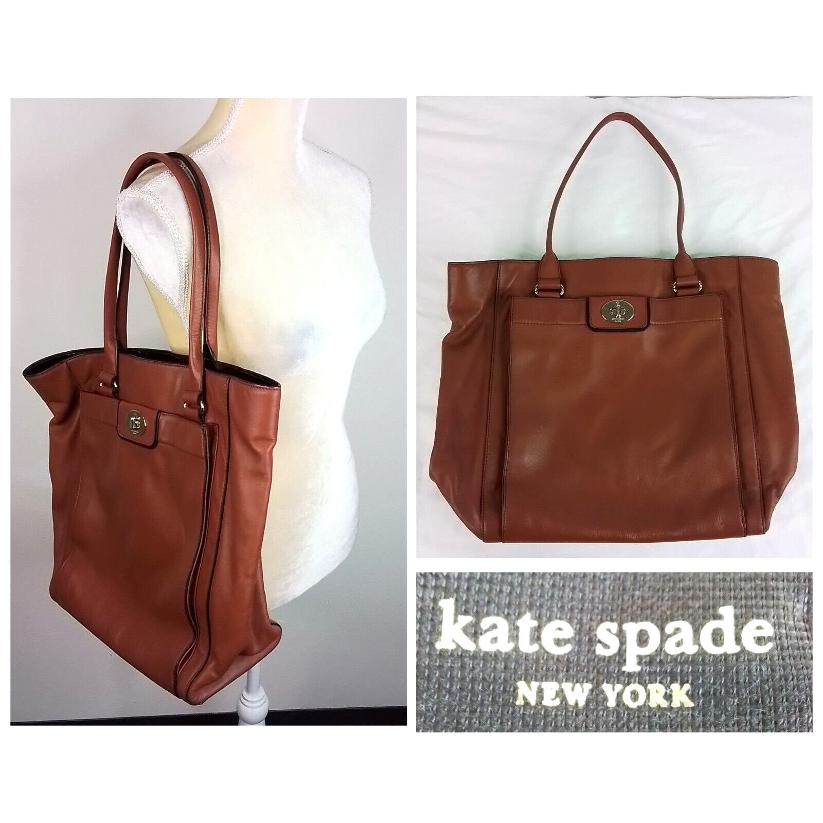 Kate Spade Kate Spade Leather Handbag Brown Purse Size ONE SIZE - 1 Thumbnail