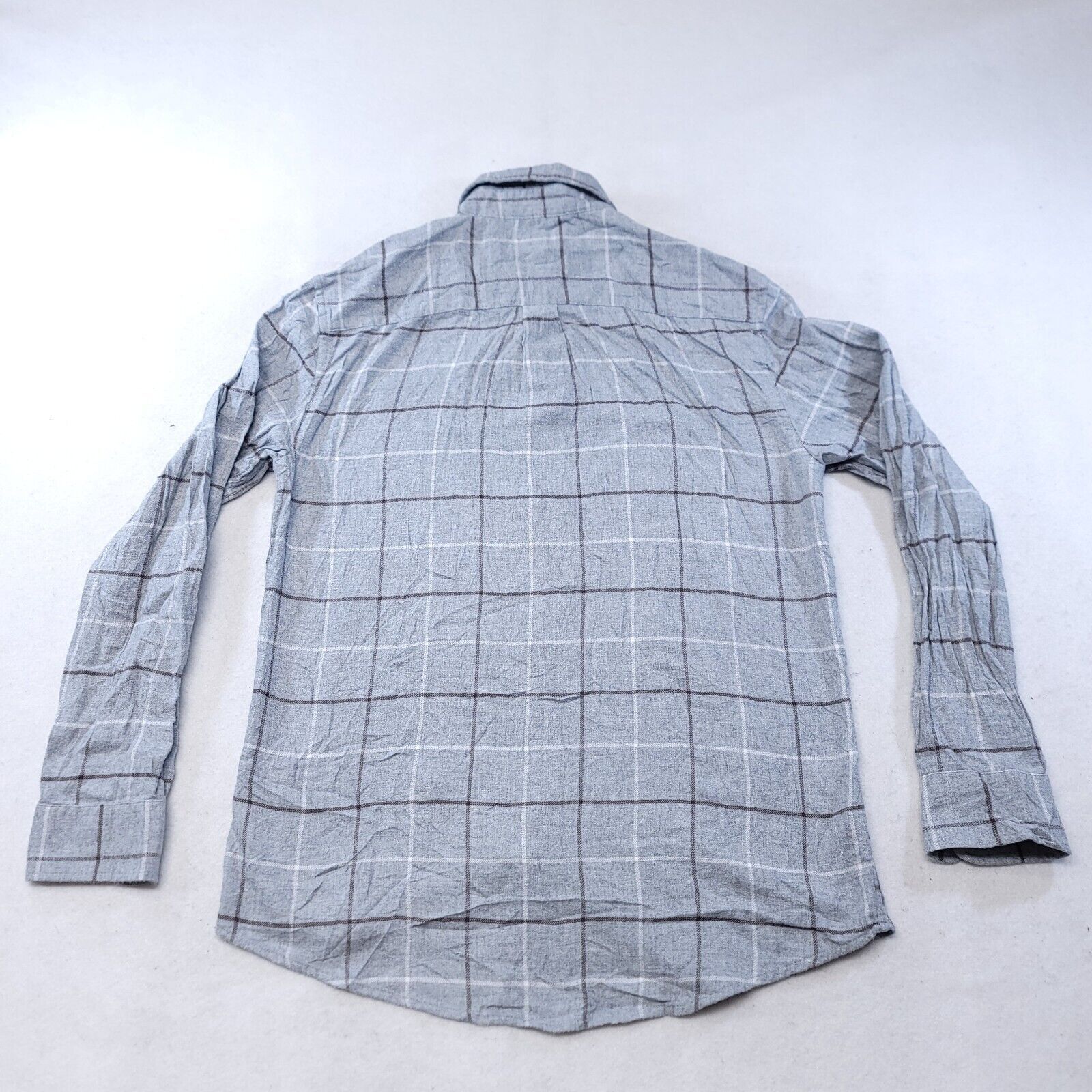 Croft & Barrow Croft & Barrow Windowpane Flannel Shirt Mens Size L Gray Size US L / EU 52-54 / 3 - 10 Thumbnail