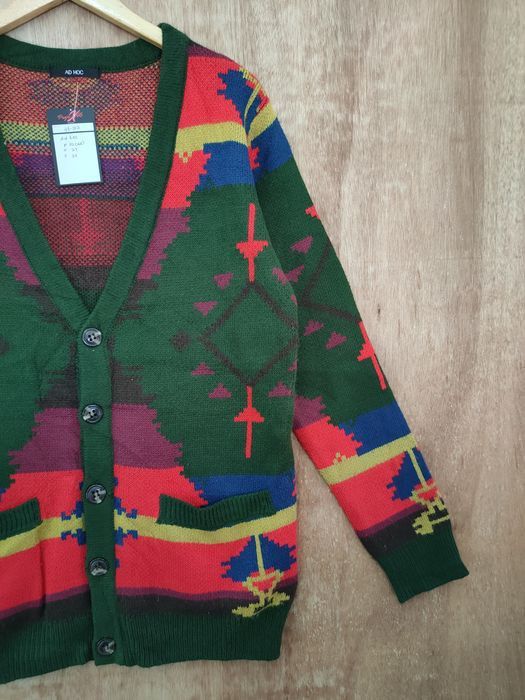 Vintage Ad Hoc cardigan art navajo aran isle knitwear #46-132DLL Size US M / EU 48-50 / 2 - 7 Thumbnail