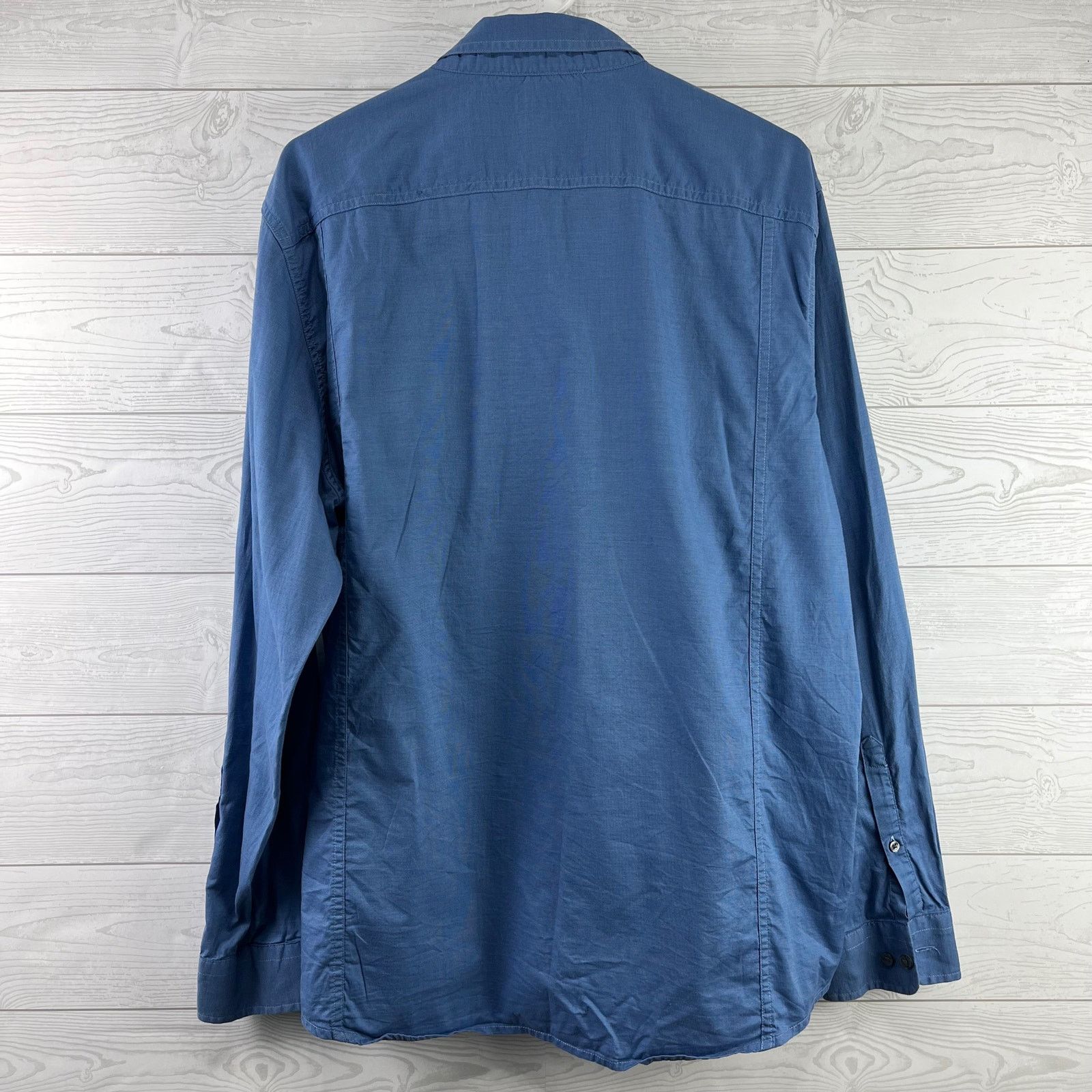 Marc Anthony Marc Anthony Slim Fit Collared Button Down Shirt Blue XL Size US XL / EU 56 / 4 - 6 Thumbnail