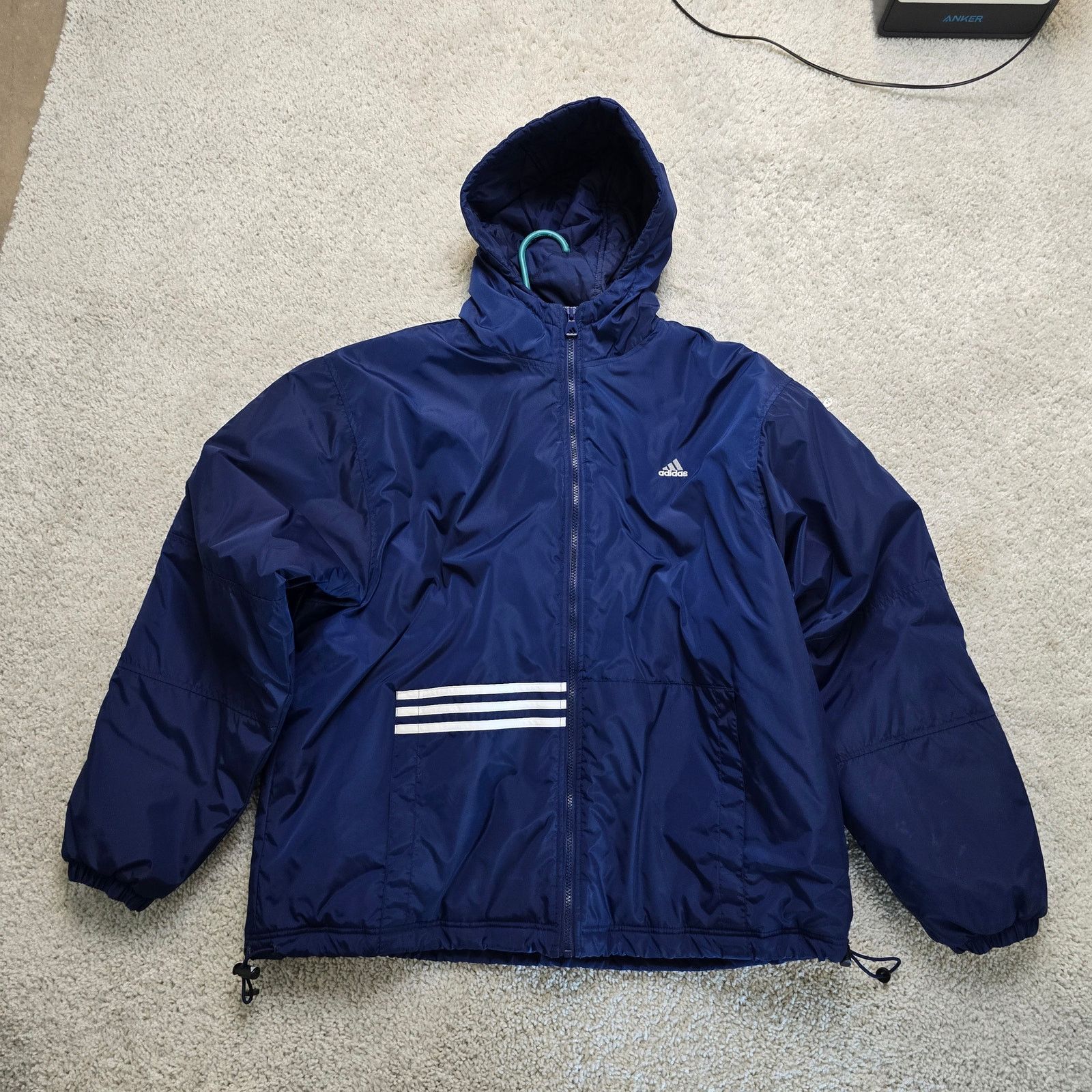 Adidas adidas international jacket vintage vtg large stripe poncho Size L / US 10 / IT 46 - 1 Thumbnail