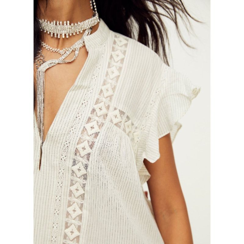 Free People New FREE PEOPLE Baby Blues Tunic $128 SMALL Semi-Sheer Size S / US 4 / IT 40 - 2 Thumbnail