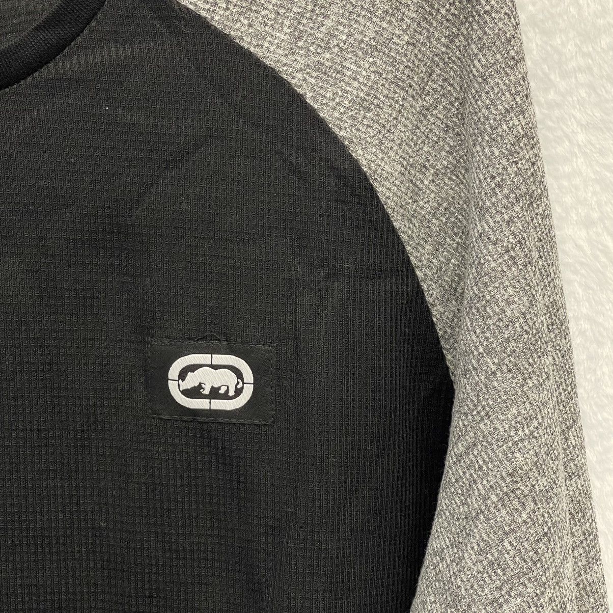 Ecko Unltd. Ecko Unltd Thermal Long Sleeve Raglan Black Gray Shirt Size US L / EU 52-54 / 3 - 2 Thumbnail