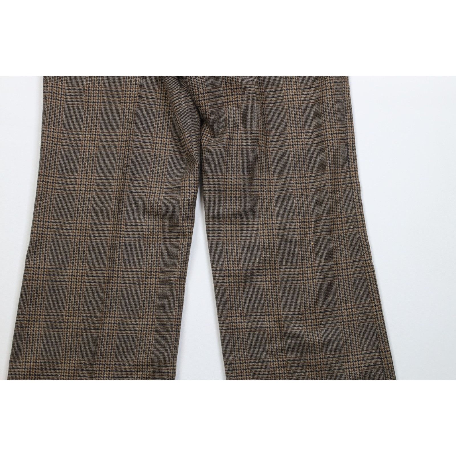 Vintage Vintage 70s Heavy Wool Houndstooth 3 Piece Suit Wedding Size 42L - 17 Thumbnail