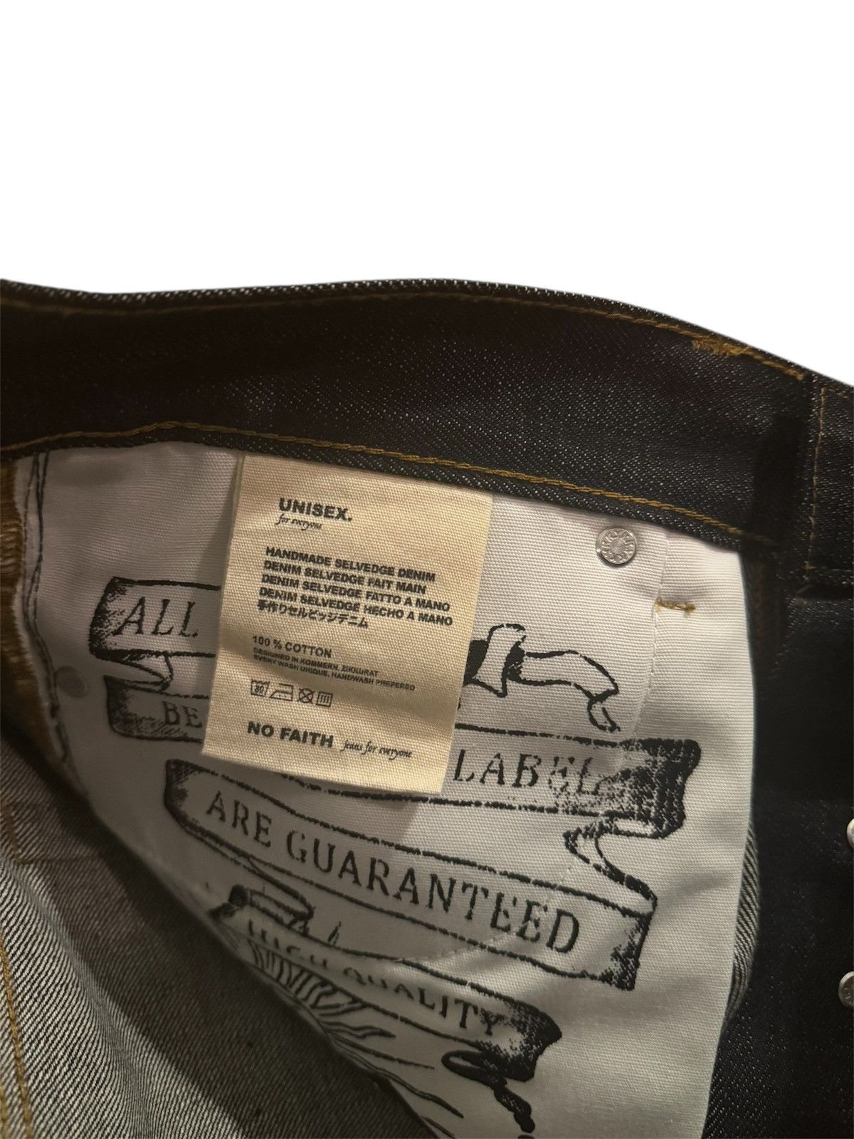 No Faith Studios Raw Denim Japanese Regular Fit Size US 32 / EU 48 - 5 Thumbnail