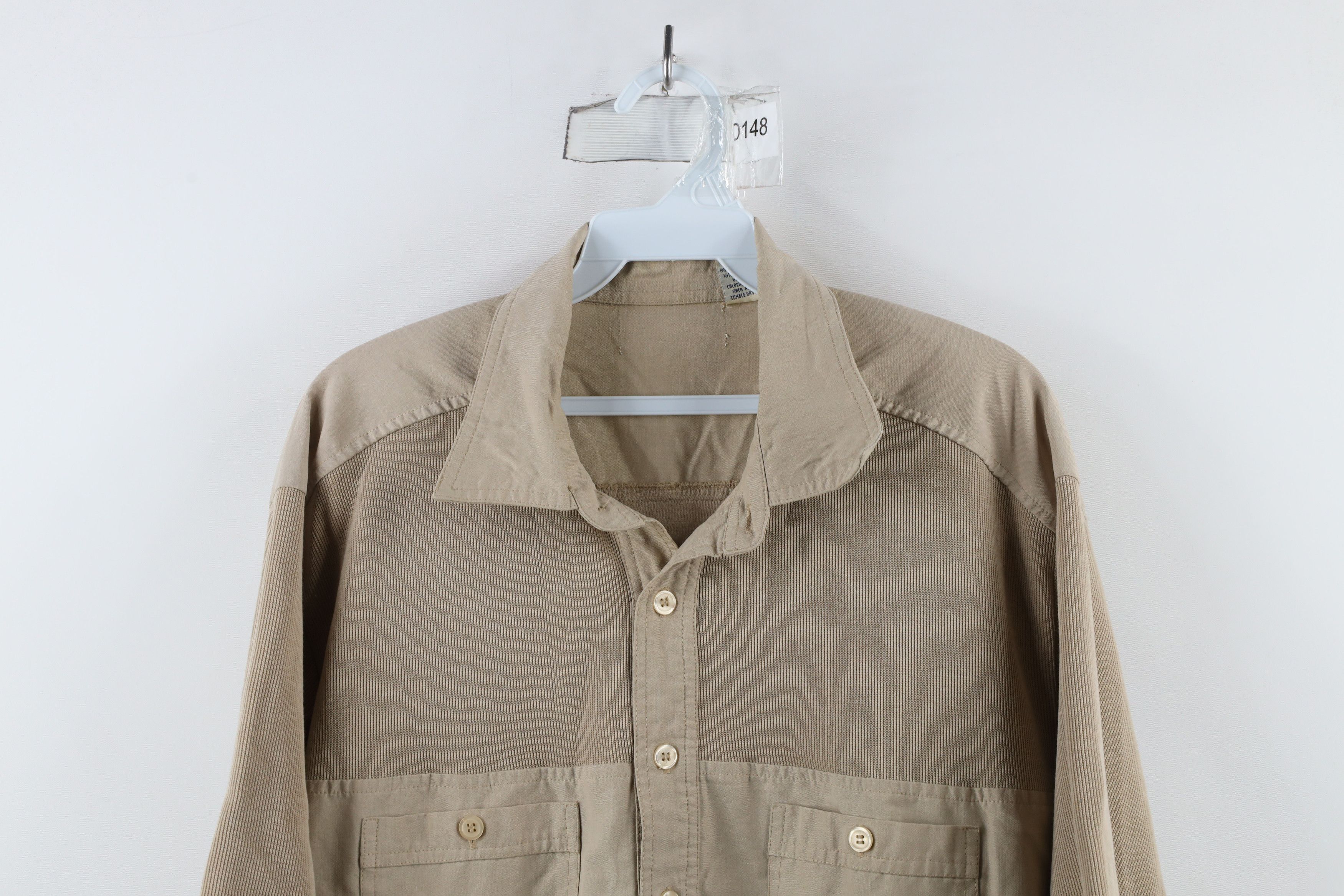 Vintage Vintage 90s Streetwear Waffle Knit Pullover Polo Beige Size US L / EU 52-54 / 3 - 2 Thumbnail