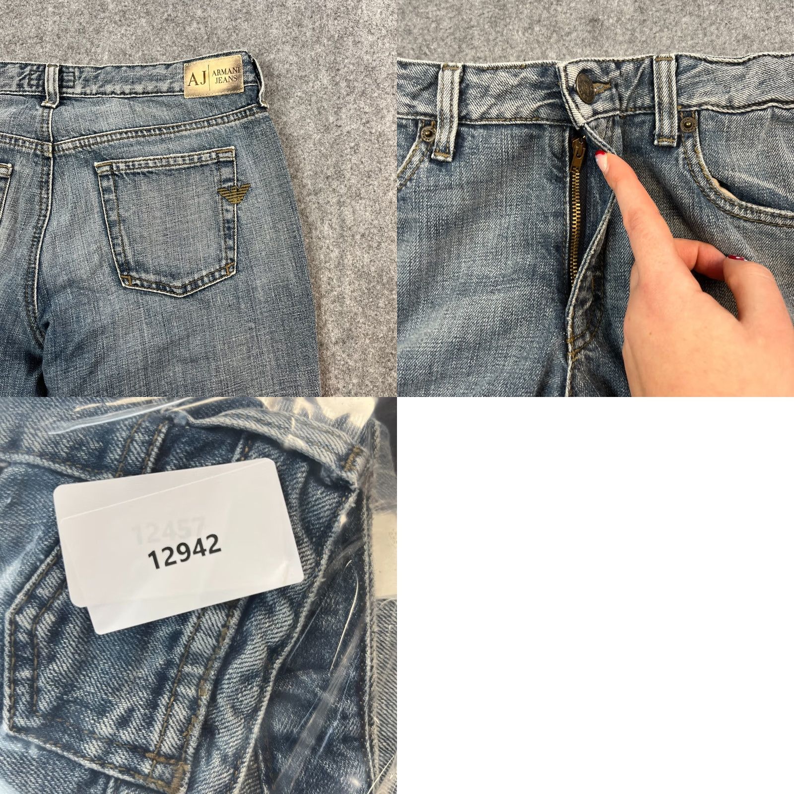 Vintage Armani Jeans Jeans Bootcut Light Wash 29 in Inside Leg 29 Regular Blue Womens Fit Stretch Mid Rise 10 UK 10 Size 32" / US 10 / IT 46 - 9 Thumbnail