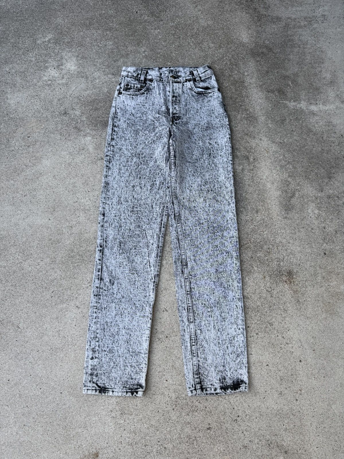 Levi's × Vintage Vtg 90’s Levis 701xx Buttonfly Acid Black Jeans Size 25x31 Size 25" / US 0 / IT 36 - 2 Thumbnail