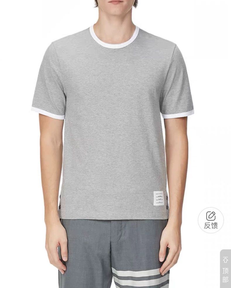 Thom Browne Thom Browne Gray striped short sleeves Size US XL / EU 56 / 4 - 8 Thumbnail