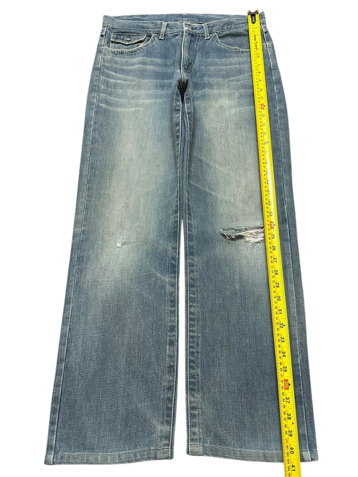 Japanese Brand Vintage Japanese Brand Mud Faded Stone Wash Distress Loose Size US 34 / EU 50 - 12 Thumbnail