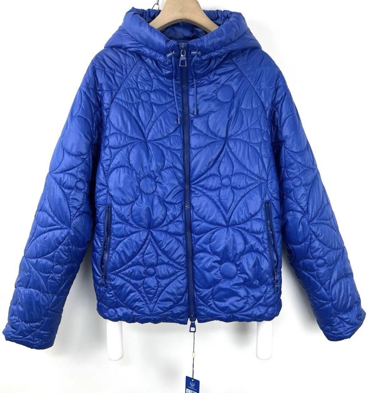 Louis Vuitton Blue Quilted Hooded Jacket - Size M Size US M / EU 48-50 / 2 - 1 Thumbnail