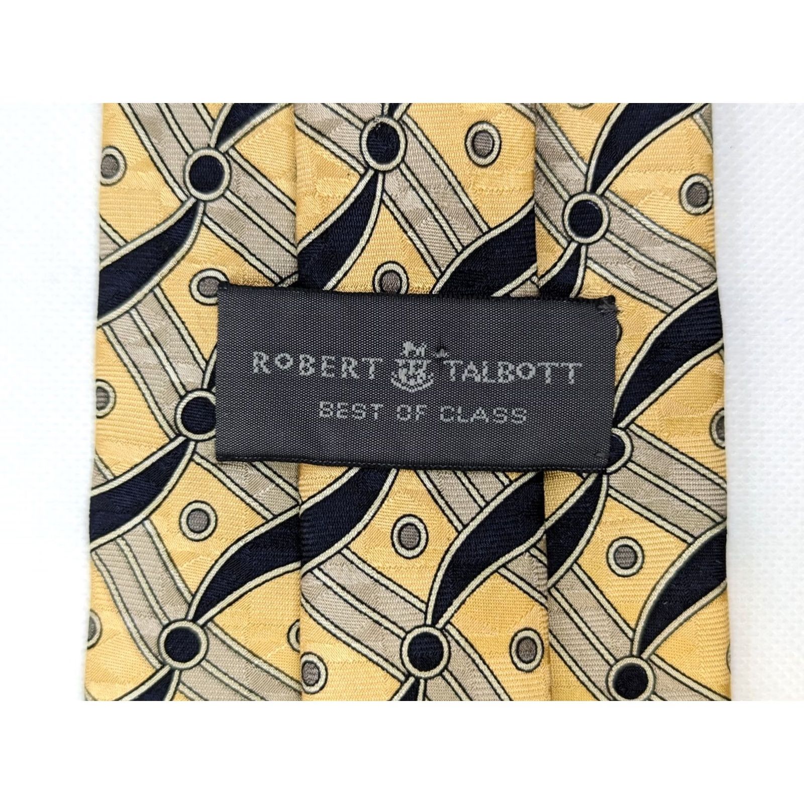 Robert Talbott Robert Talbott Best of Class Silk Necktie Geometric Black Gold 57" x 3.75" Silk青青草 Size ONE SIZE - 7 Thumbnail
