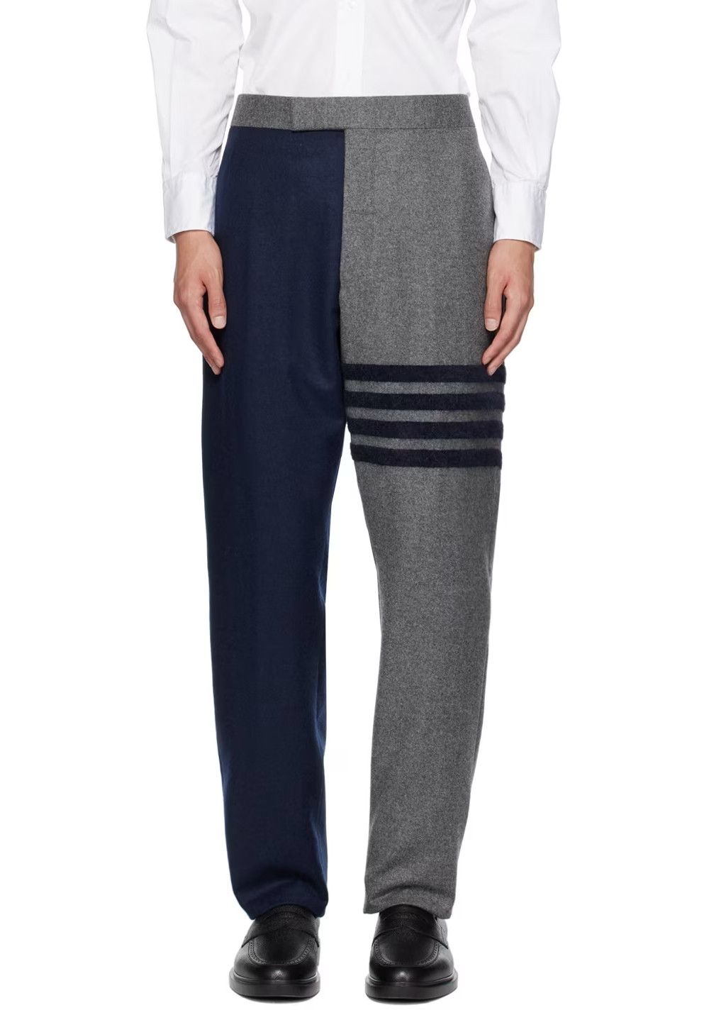 Thom Browne THOM BROWNE blue navy flannel wool pants trousers 4 XL Size US 36 / EU 52 - 2 Thumbnail