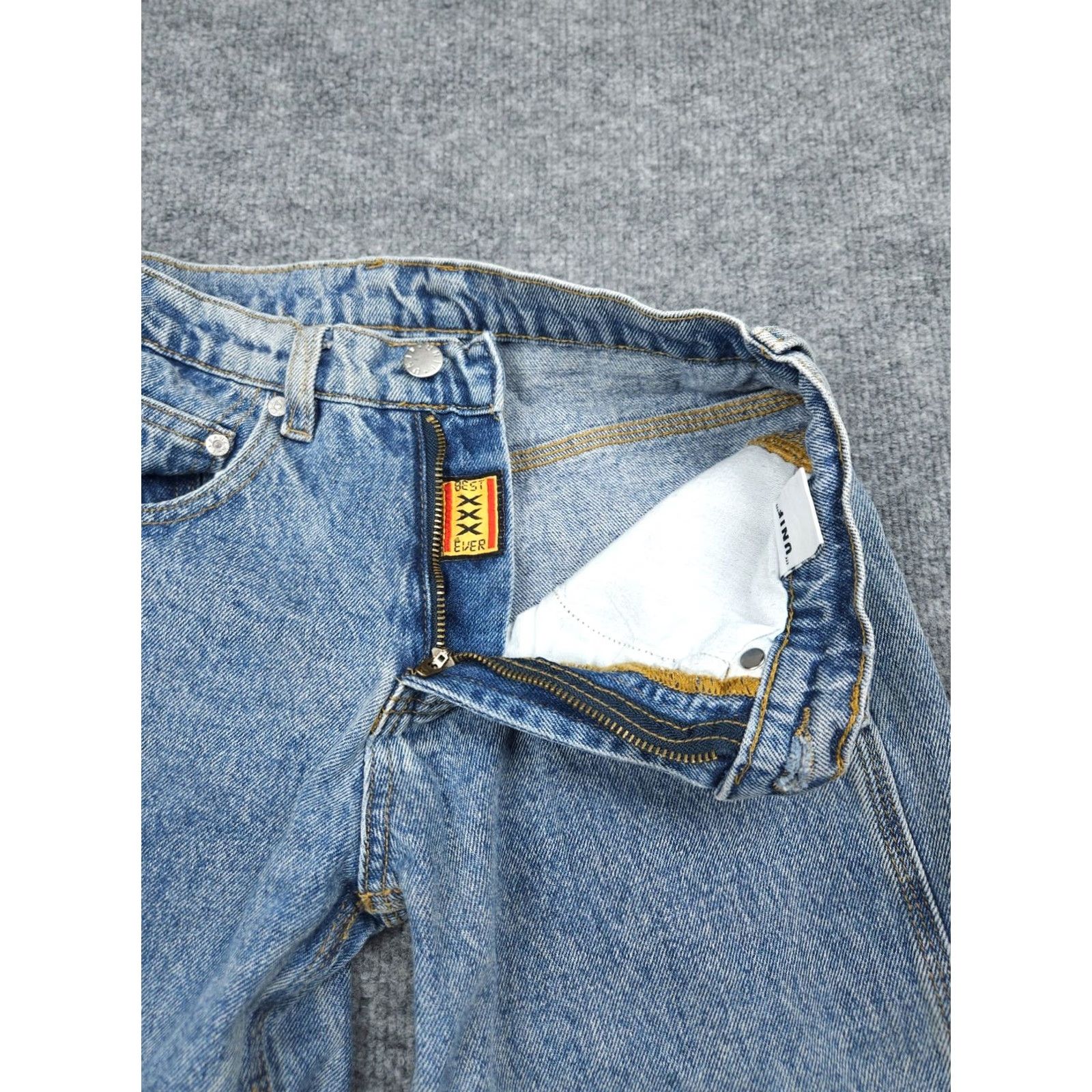 UNIF UNIF Jeans Women's 23 Blue Wide-Leg Light Wash Denim Y2K Streetwear Size 40" / US 18 - 5 Thumbnail
