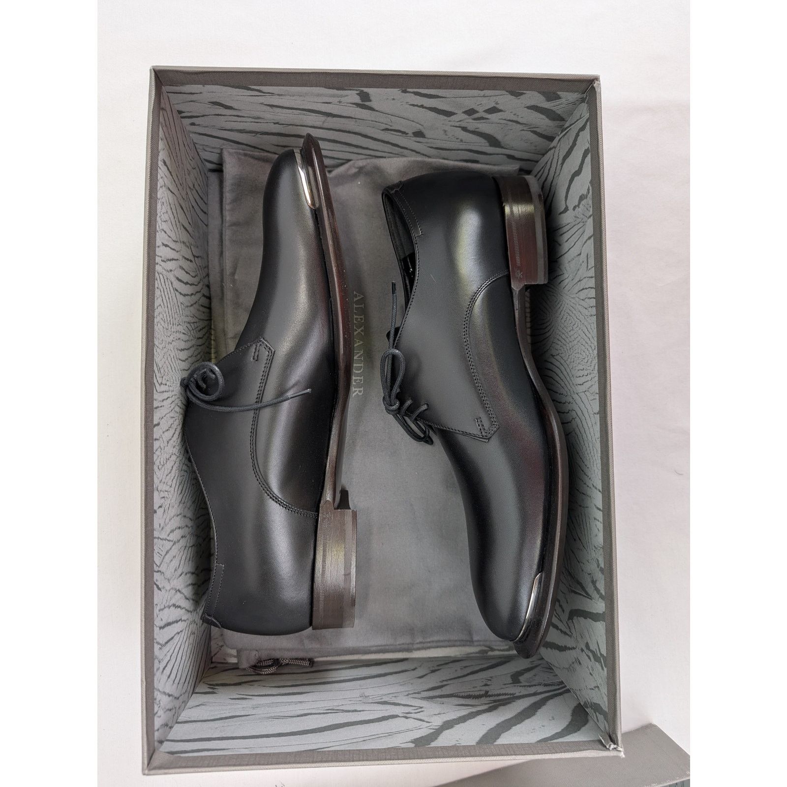 Alexander McQueen o1rshd1 Scarpa Pelle S.Cuoio Calf Boots Shoe in Black Size US 12.5 / EU 45-46 - 20 Thumbnail
