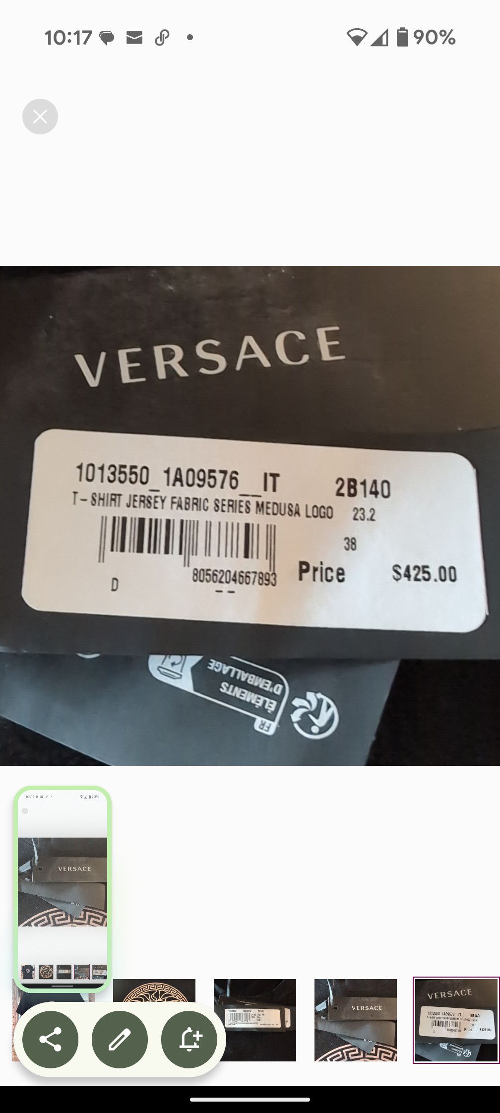 Versace Versace logo women's t shirt Size XS / US 0-2 / IT 36-38 - 4 Thumbnail