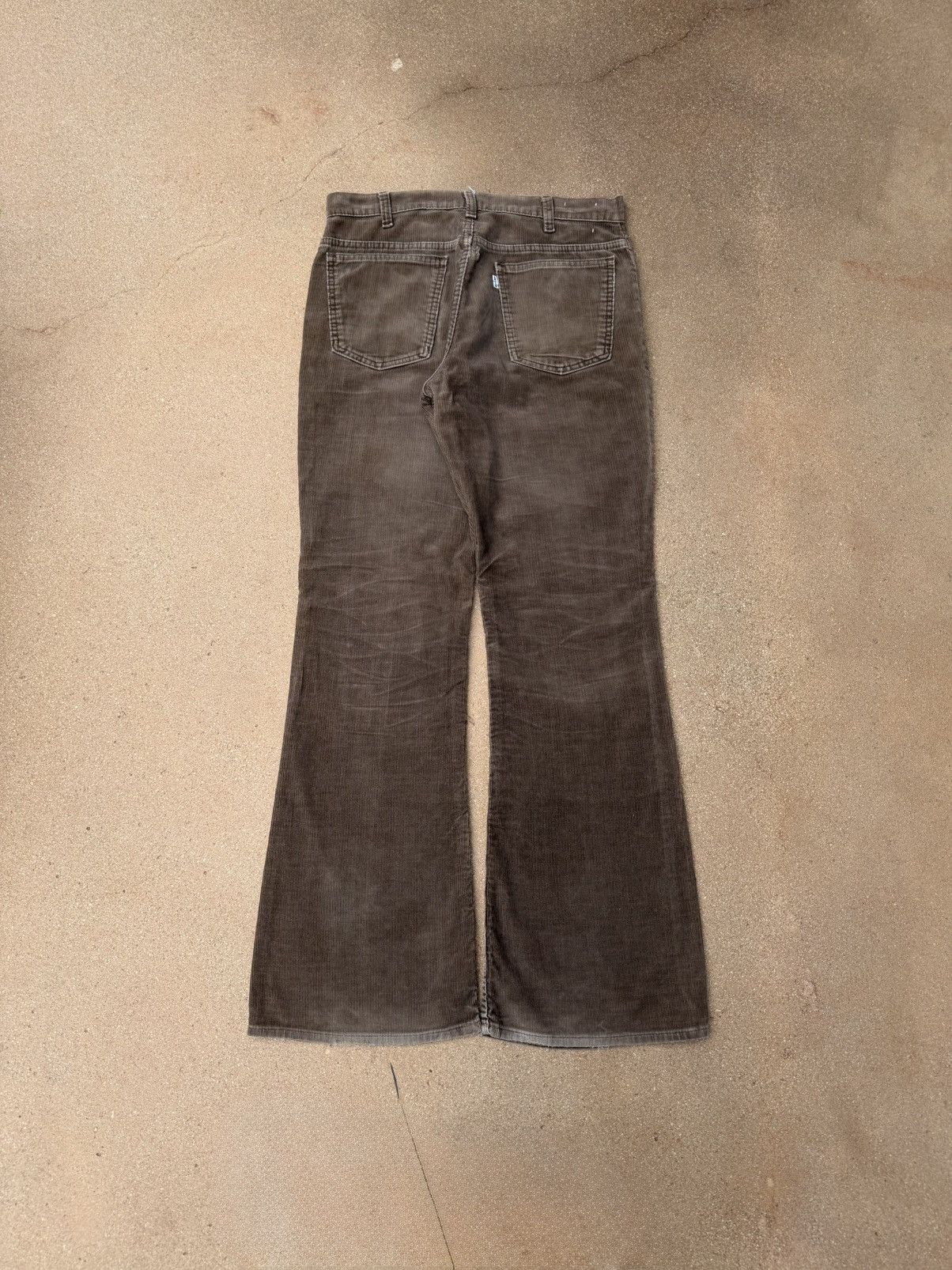 Levi's Vtg 70’s Levi’s 646 Flare Faded Brown Corduroy Pants 32x31 Size US 32 / EU 48 - 2 Thumbnail