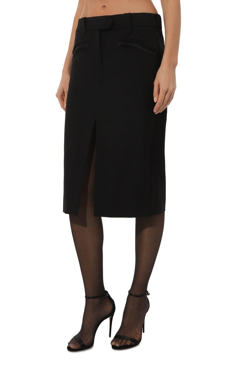 Tom Ford o1w1db10225 GC5690 Midi Skirt in Black Size 30" / US 8 / IT 44 - 2 Thumbnail
