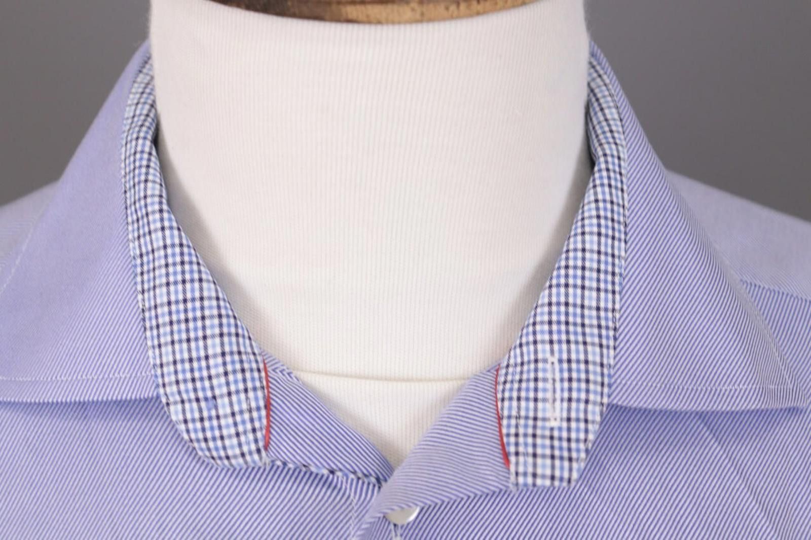 Eton Eton Contemporary Fit Blue Check Shirt Size 43 / 17 Size US M / EU 48-50 / 2 - 6 Thumbnail
