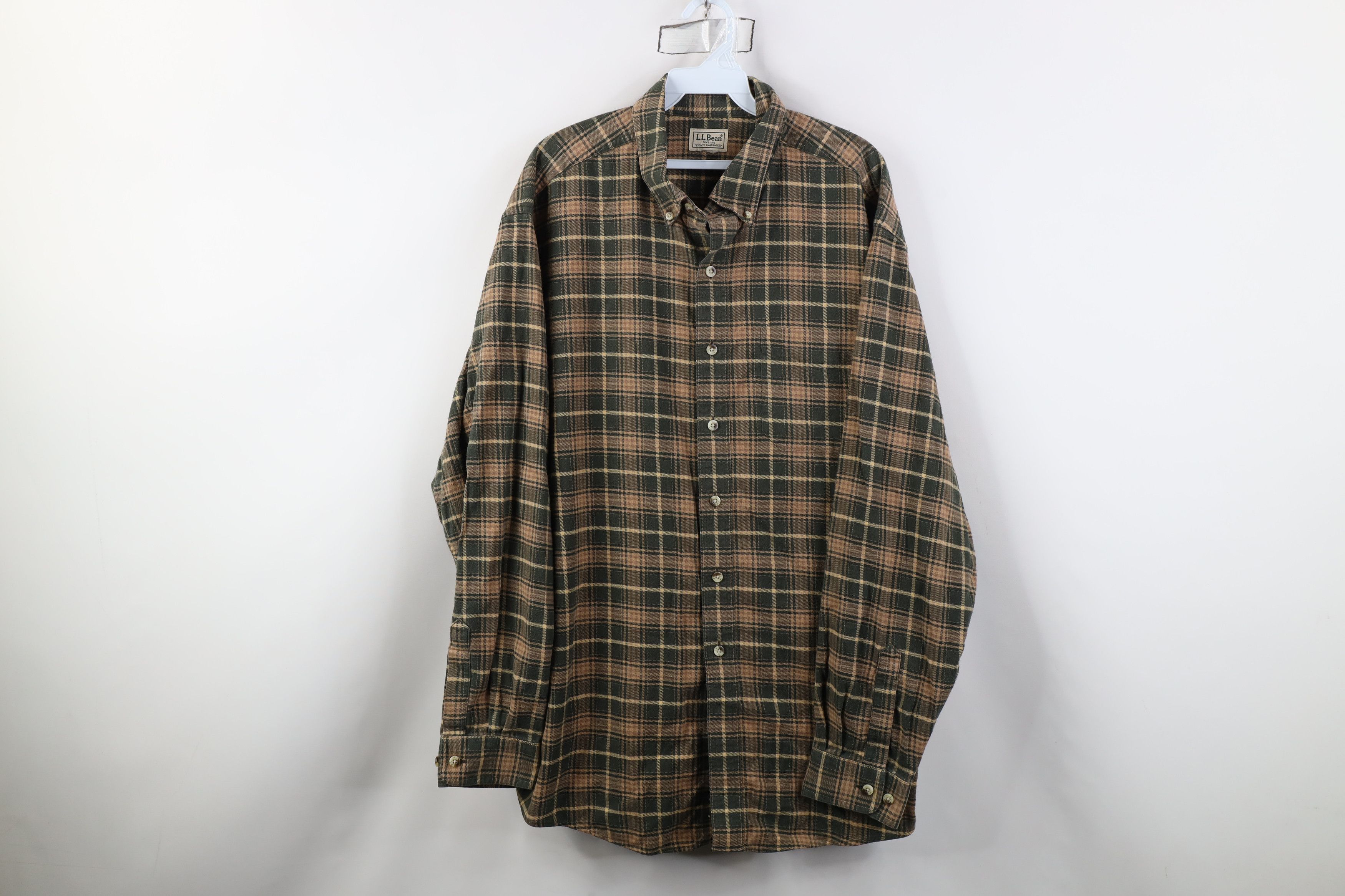 L.L. Bean Vintage 90s Y2K LL Bean Flannel Collared Button Down Shirt Size US XXL / EU 58 / 5 - 1 Thumbnail
