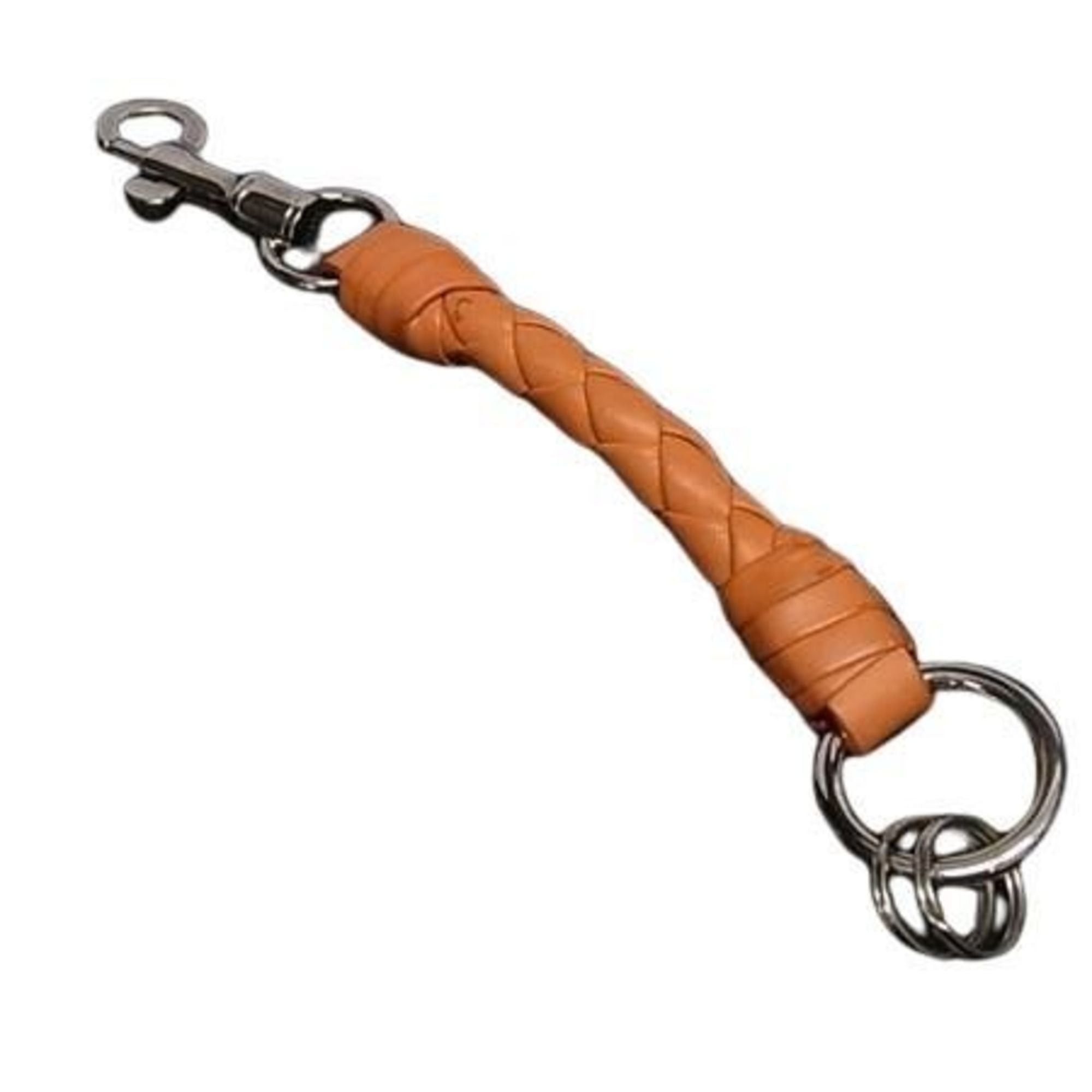 Bottega Veneta Bottega Veneta Intrecciato Orange Leather Keychain for Men and Women Size ONE SIZE - 1 Thumbnail