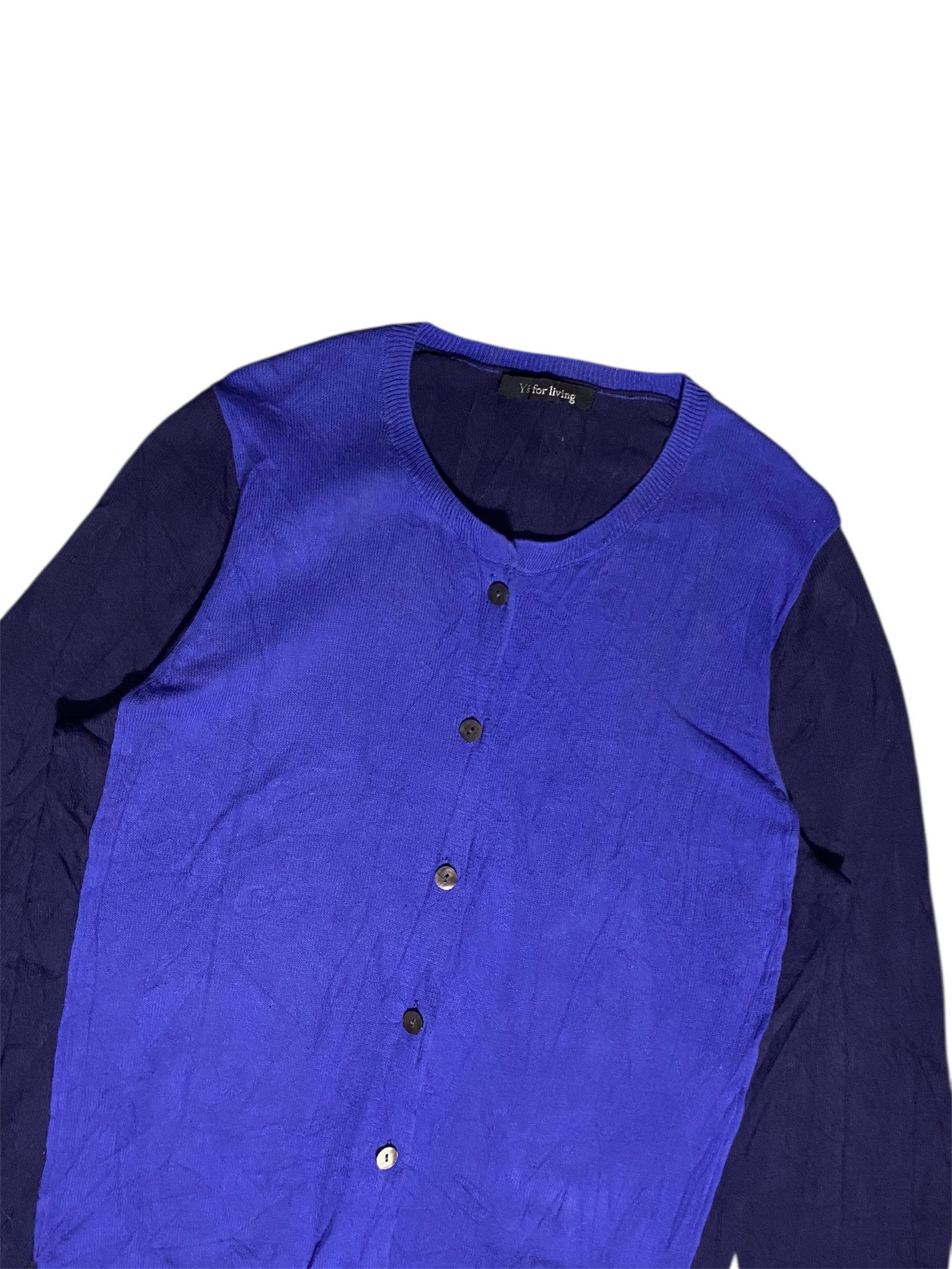 Yohji Yamamoto Yohji Yamamoto Y’s for living Two Tone Button Knit Cardigan Size US S / EU 44-46 / 1 - 2 Thumbnail