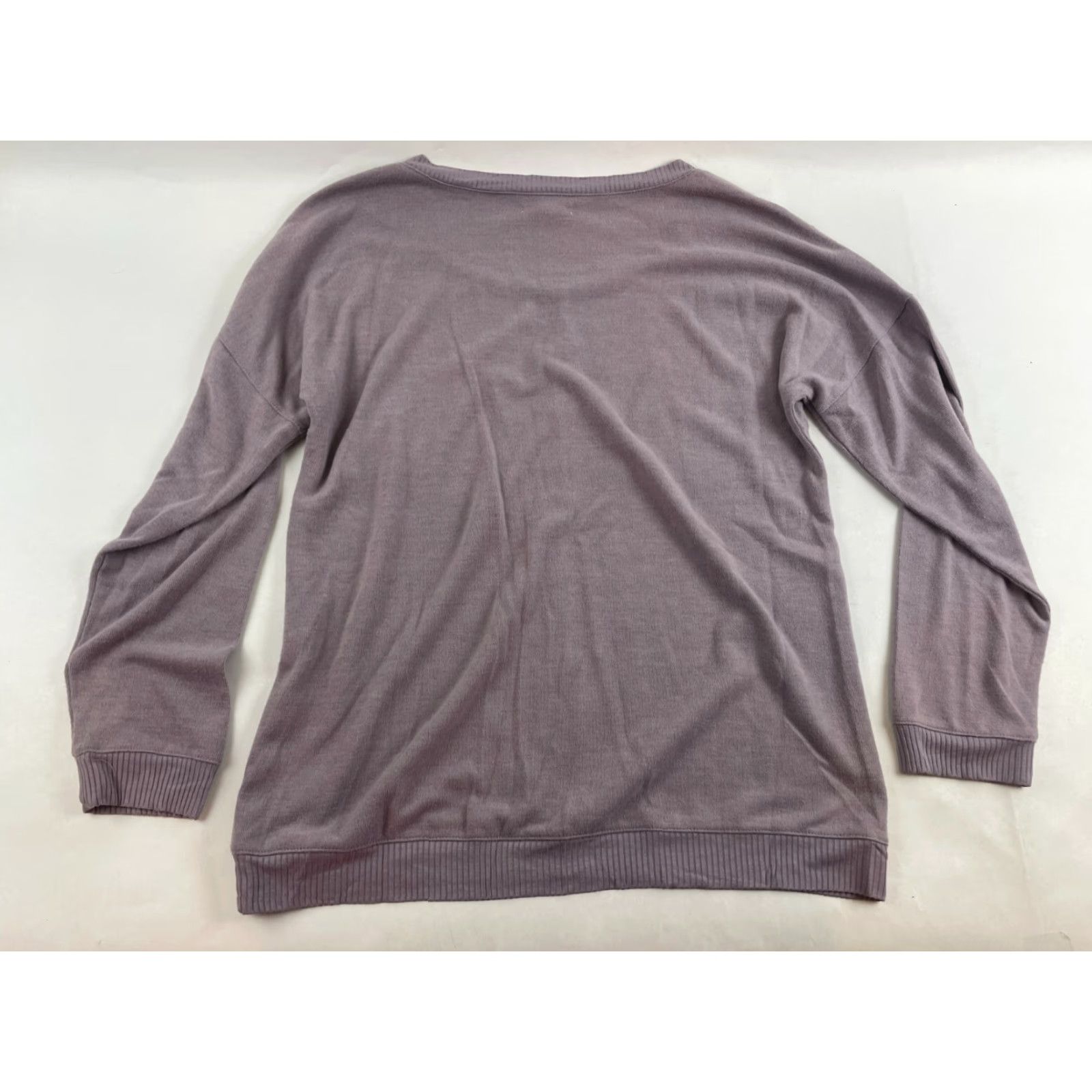 Vintage Maurices Sweater Women Medium Purple Studded Pullover Crew Neck Long Sleeve Knit Modern Solid Size M / US 6-8 / IT 42-44 - 2 Thumbnail