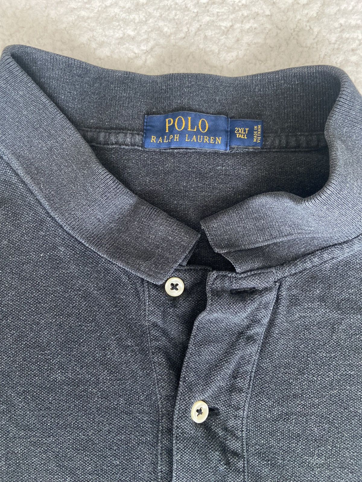 Designer × Polo Ralph Lauren POLO RALPH LAUREN Classic Fit Mesh Polo Black Marl XXL Tall Size US XXL / EU 58 / 5 - 6 Thumbnail