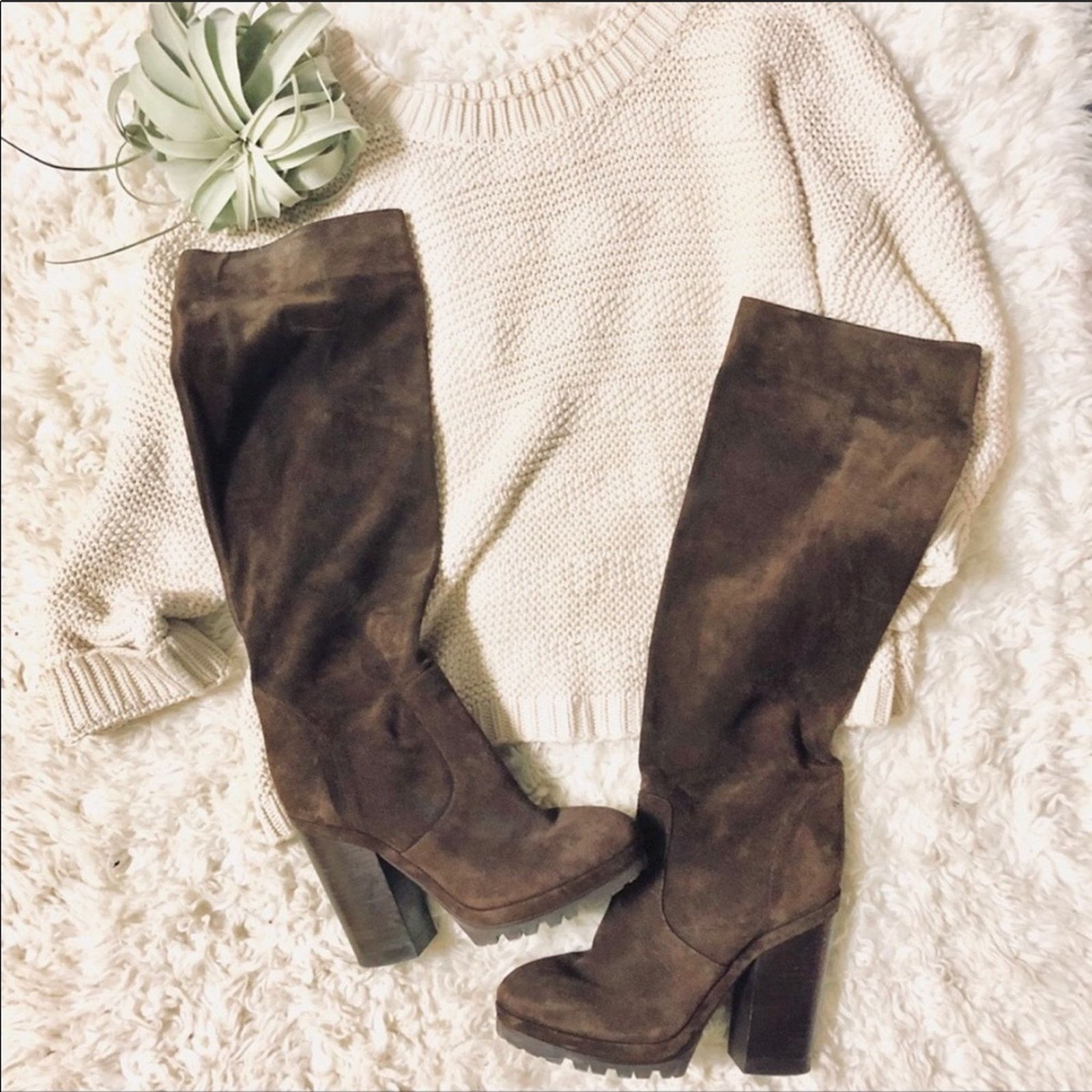 Michael Kors MICHAEL KORS COLLECTION Chocolate Suede Leather Heel Boot 9 Size US 9 / EU 42 - 2 Thumbnail